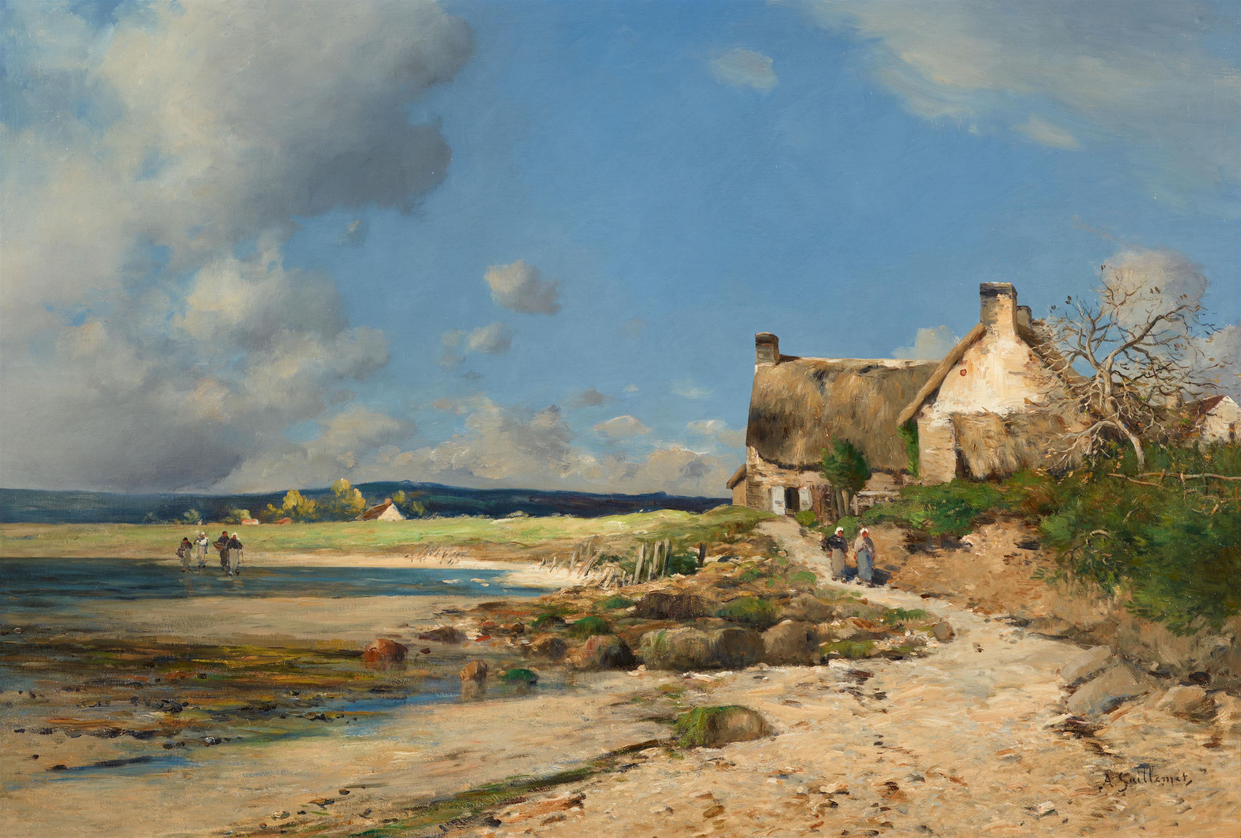 Jean Baptiste Antoine  Guillemet - Landscape on the Breton Coast - image-1