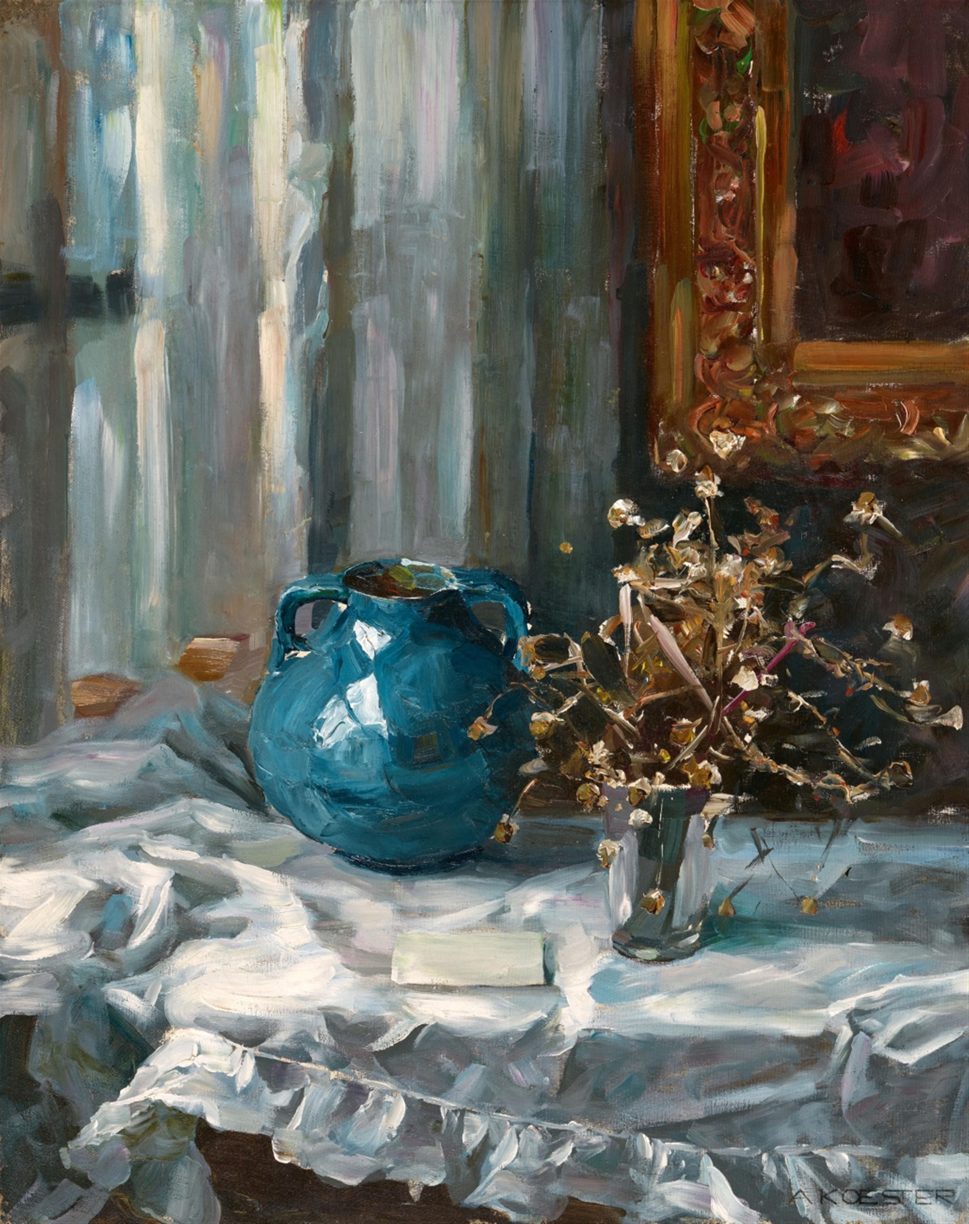 Alexander Koester - Stillleben mit blauer Vase - image-1