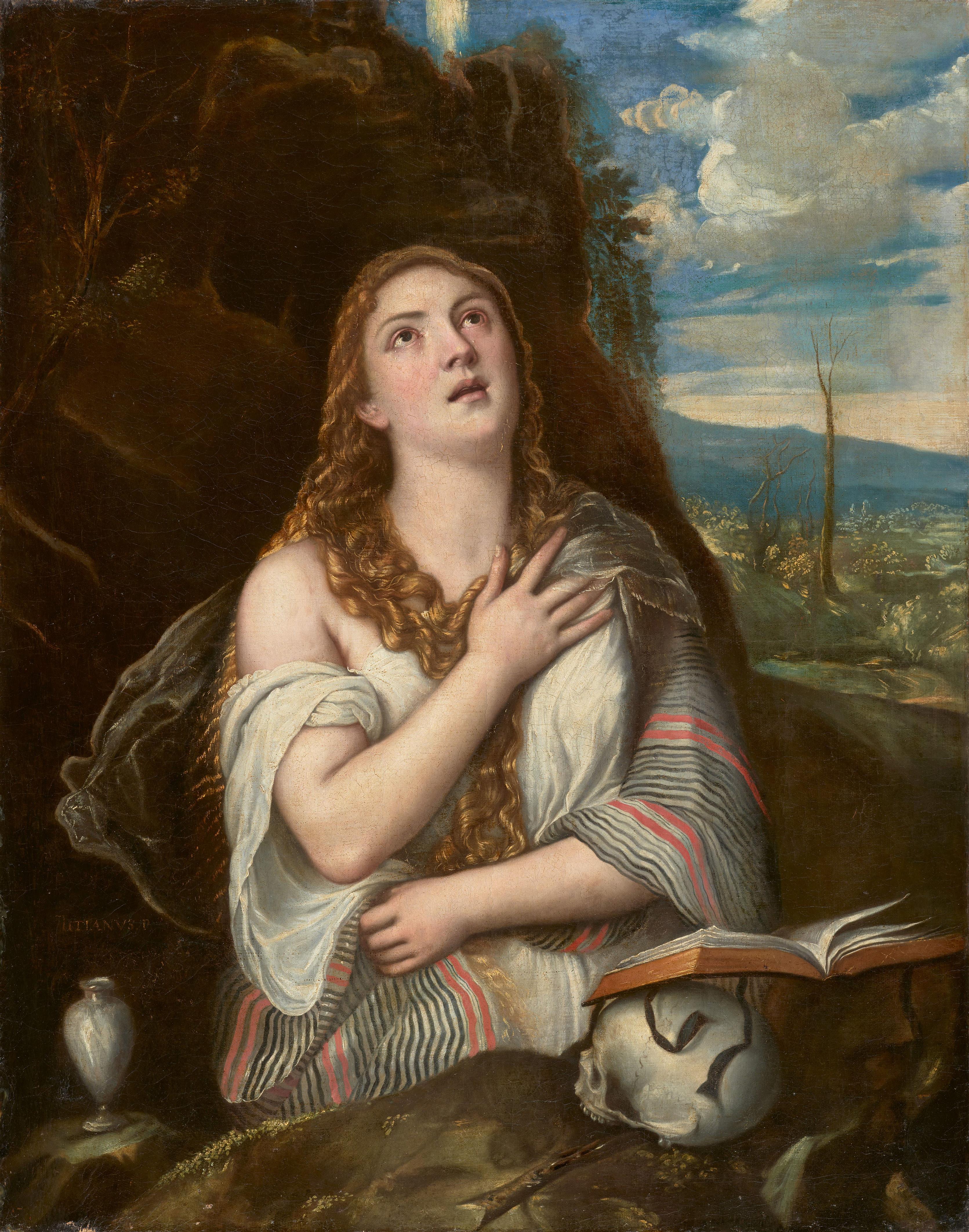 Tiziano Vecellio, studio or circle of - Saint Mary Magdalene - image-1