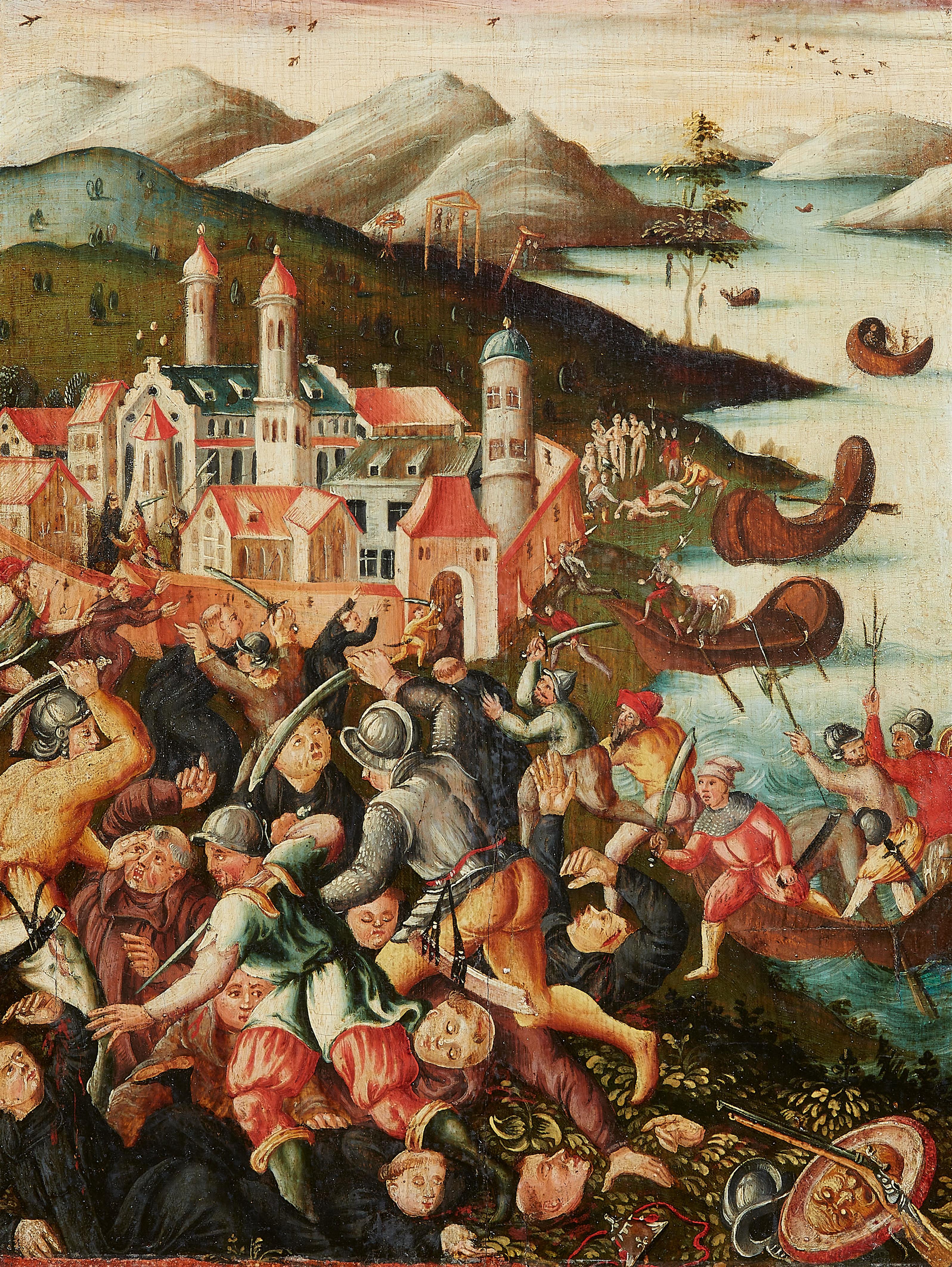 Süddeutscher Meister um 1570/1580 - Überfall auf ein Kloster - image-1