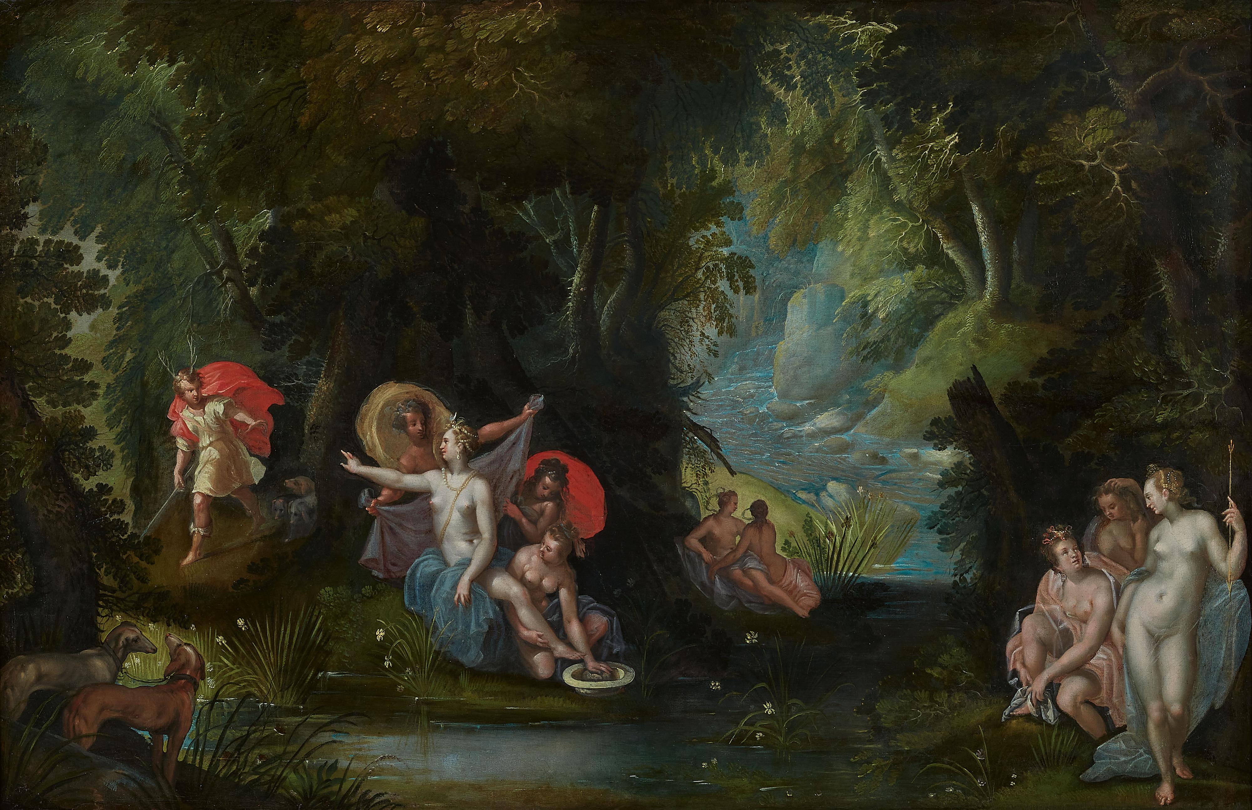 Flemish School Early 17th century - Diana and Actaeon - image-1