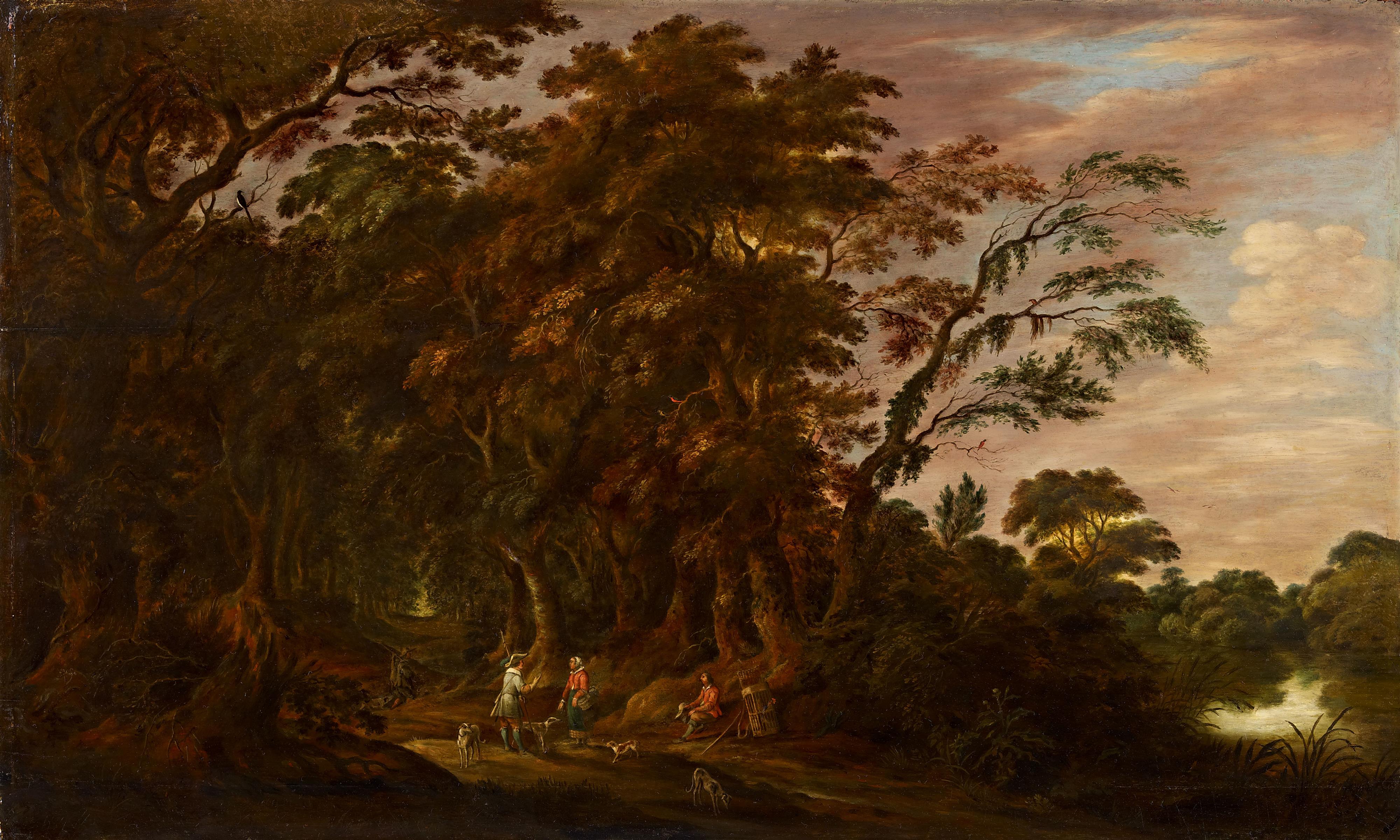 Alexander Keirincx - Landscape with Peasants and Huntsmen - image-1