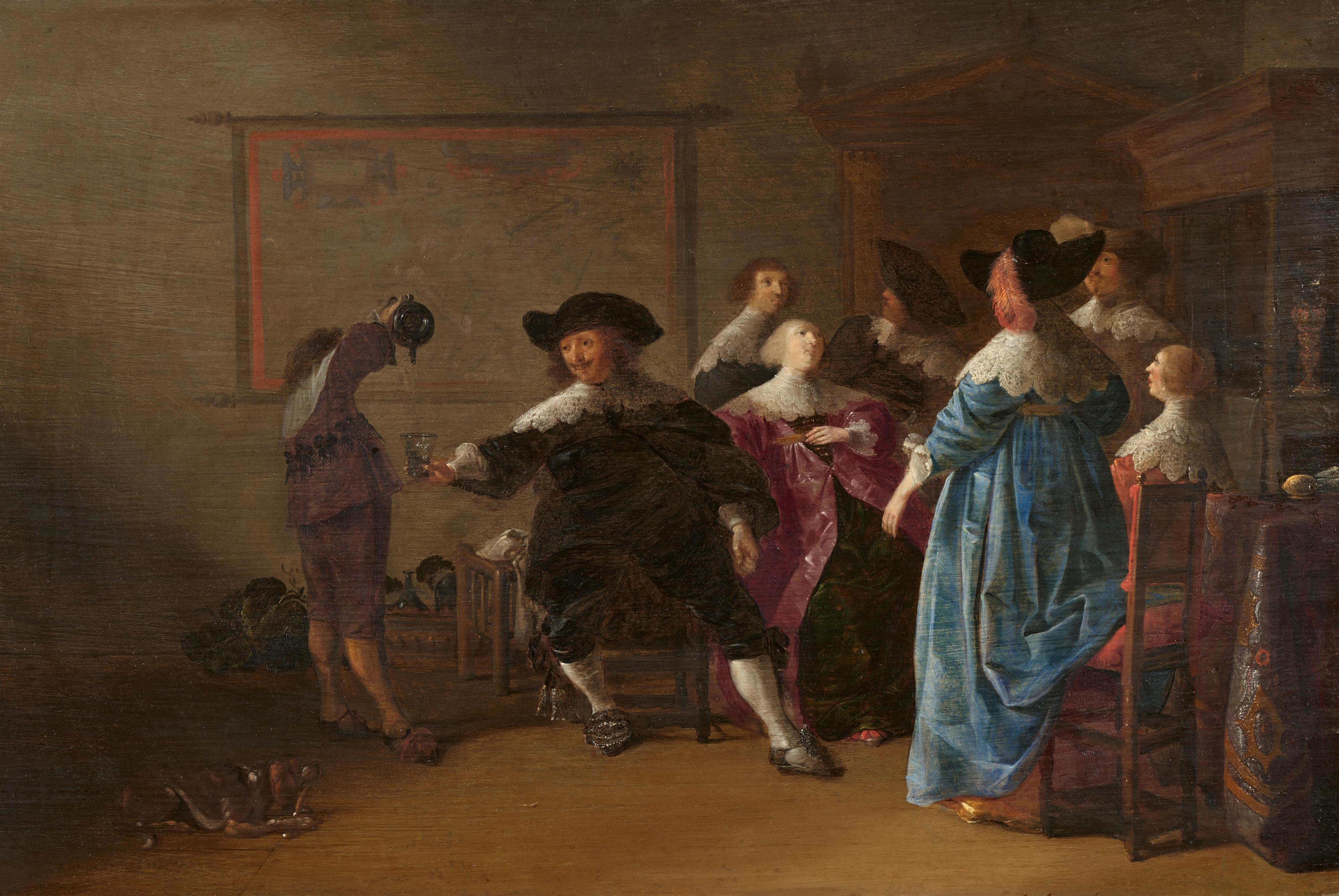 Anthonie Palamedesz or workshop resp. follower of - Merry Company in an Interior - image-1