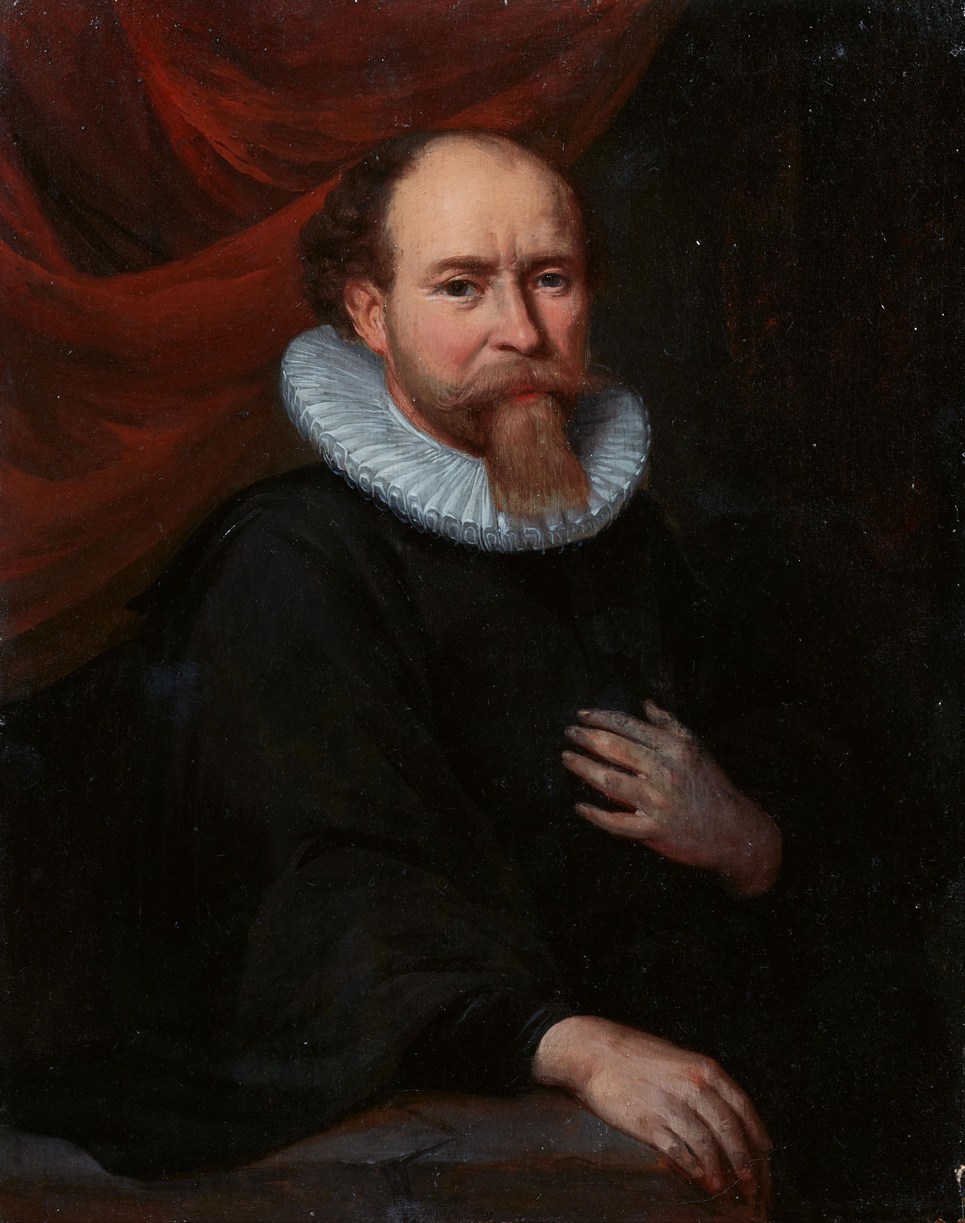 Flemish School 17th century - Portrait of a Man with a White Collar - image-1