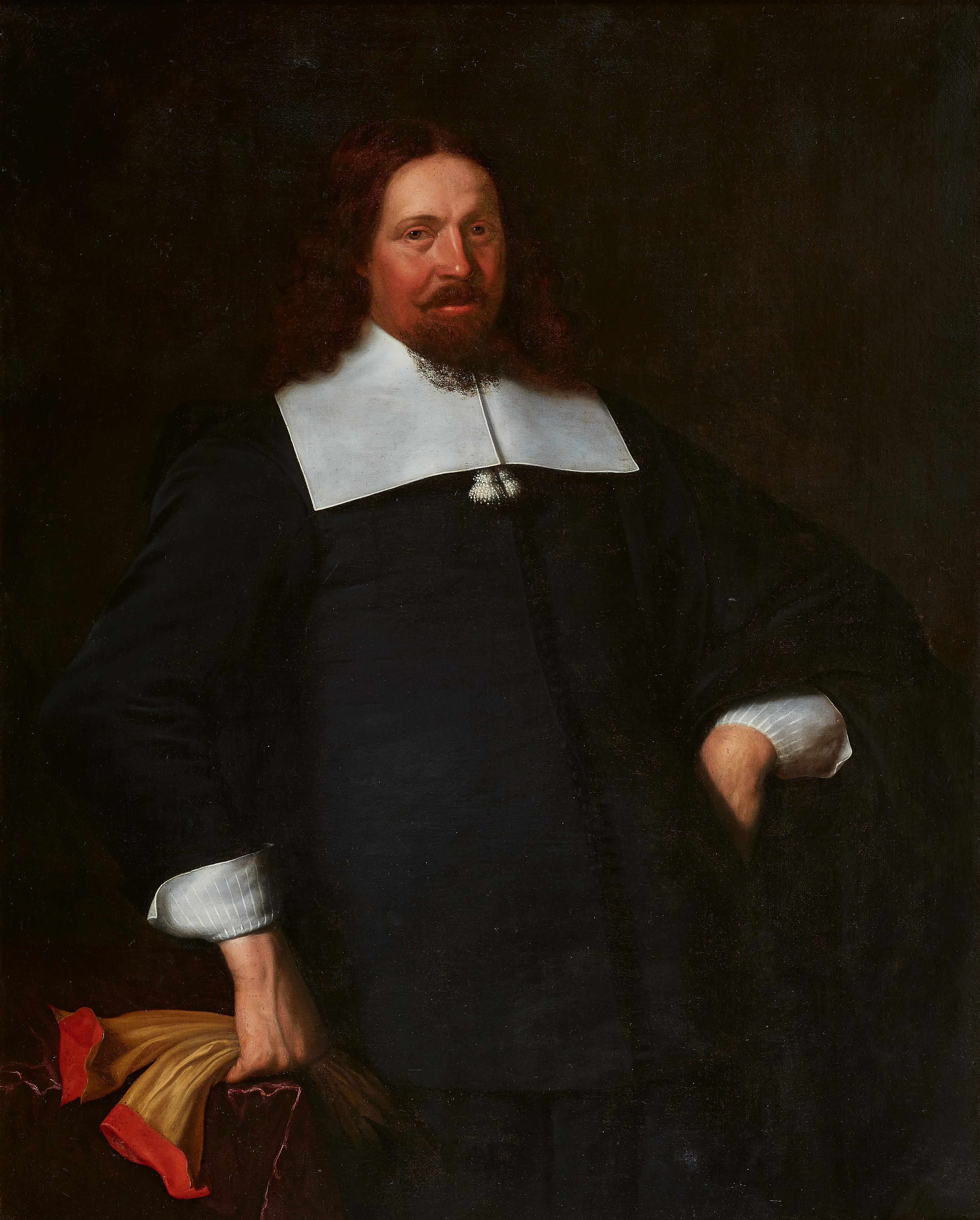 Jan Albertsz. Rotius - Bildnis eines Edelmannes in schwarzem Gewand mit weißem Kragen - image-1