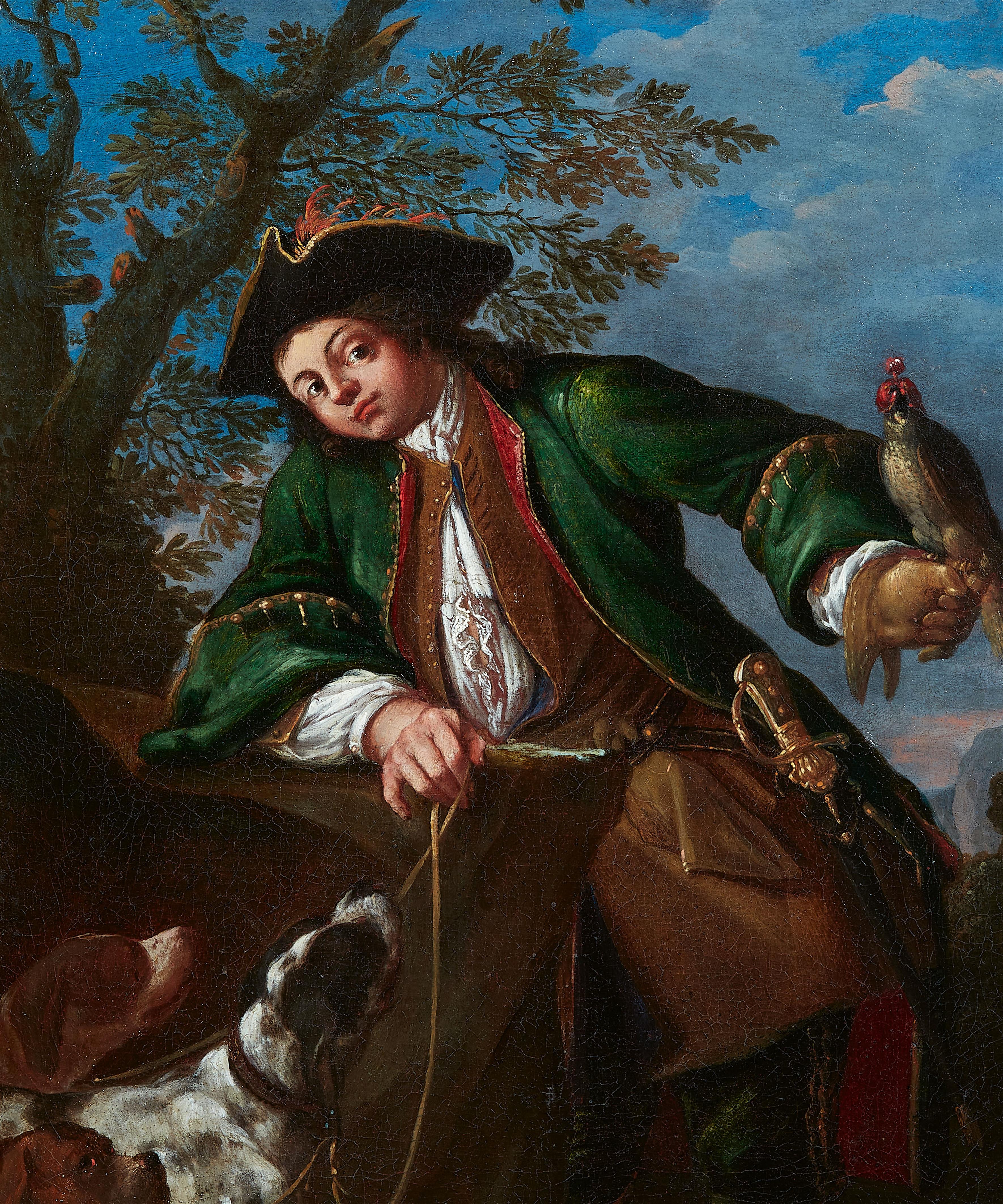 Norddeutscher Meister des 18. Jahrhunderts - Junger Falkner mit seinem Hund - image-1