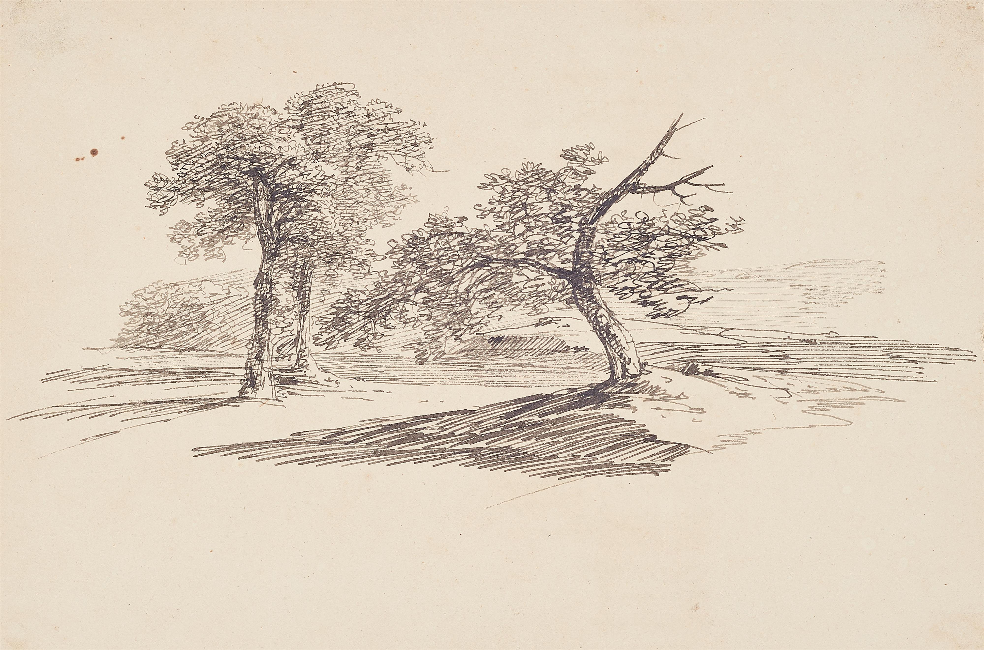 Carl Friedrich von Rumohr - Weite Landschaft mit Bäumen - image-1