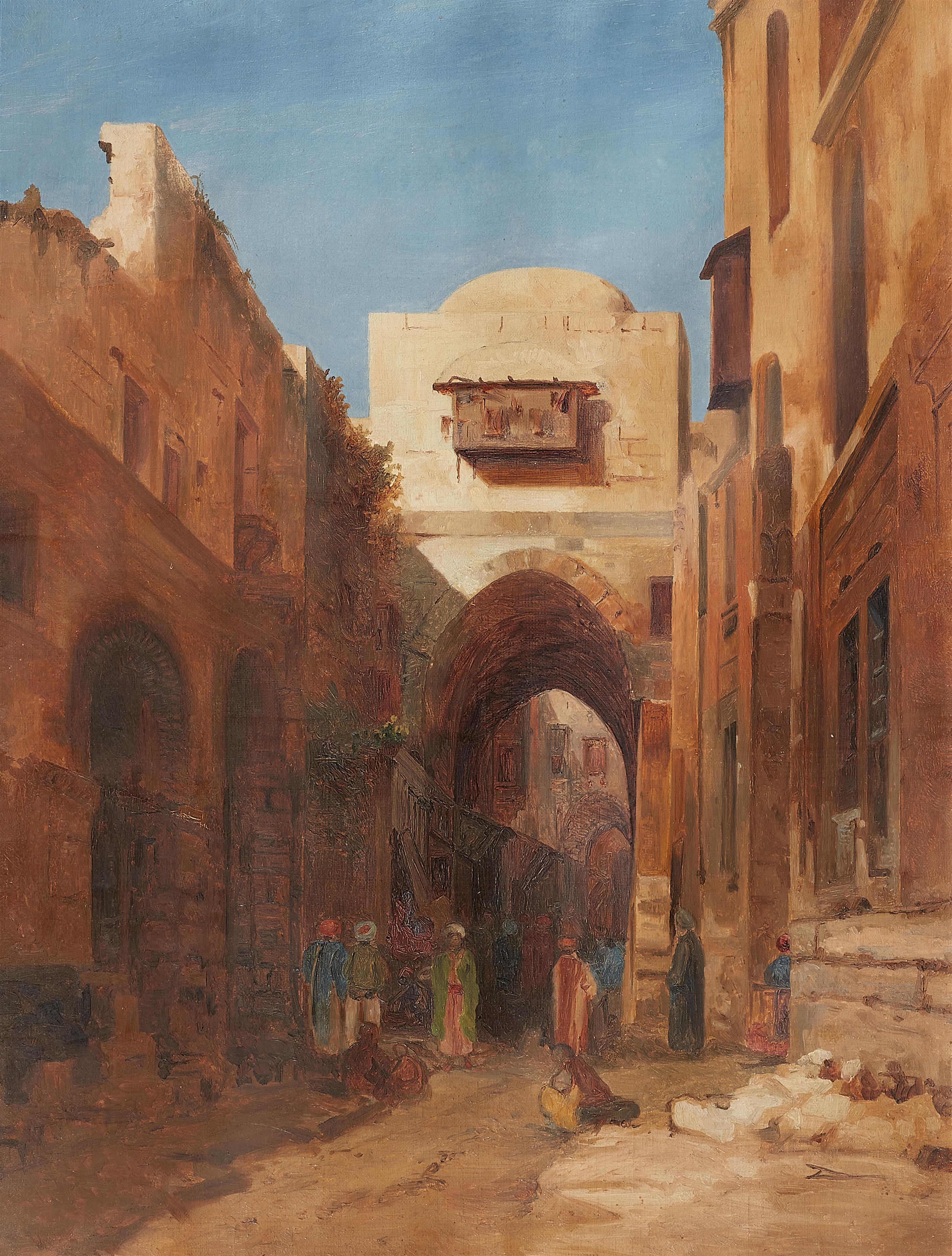 Bernhard Fiedler - Eine Straße in Jerusalem - image-1