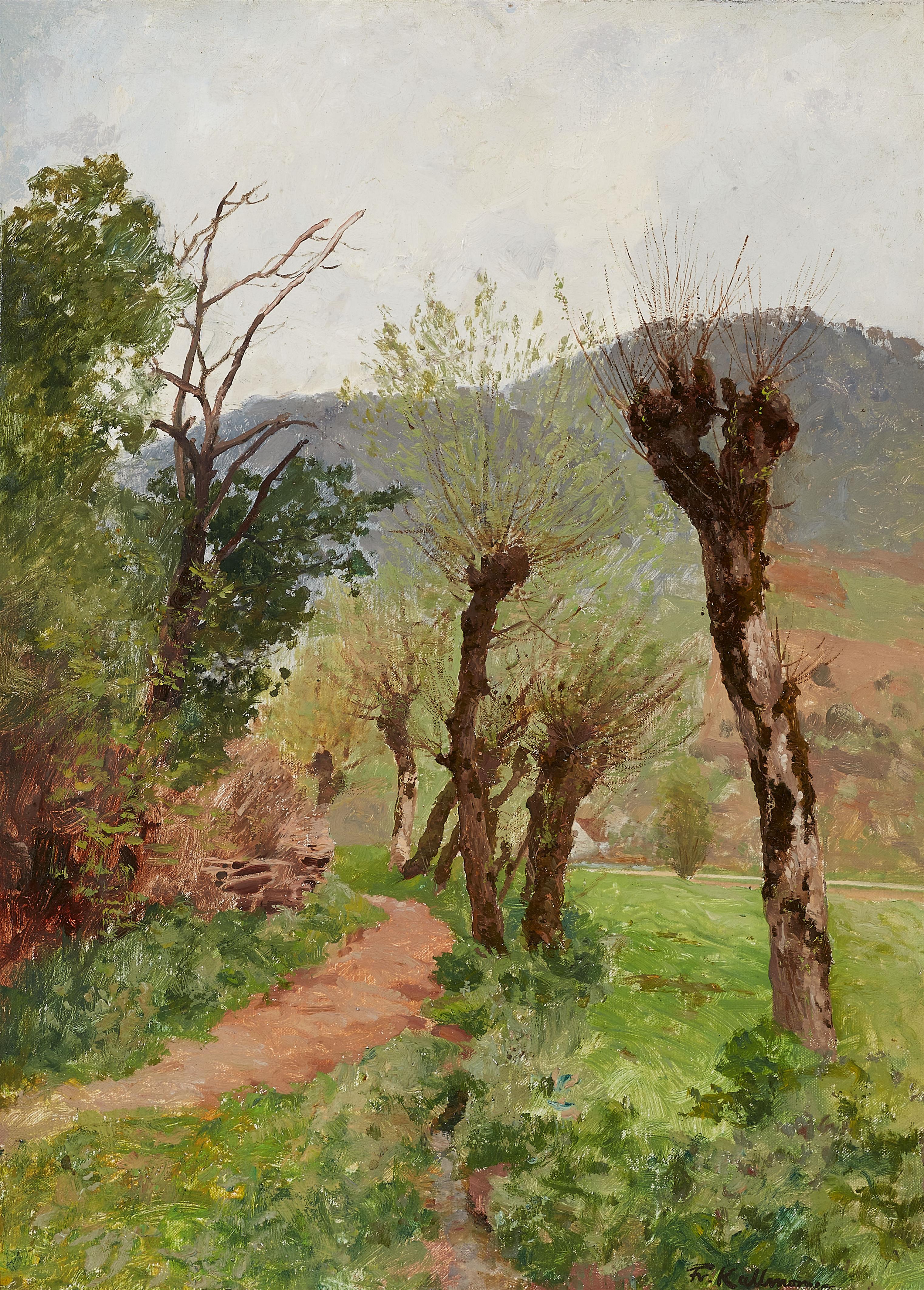 Friedrich Kallmorgen - Landscape with Willow Trees - image-1