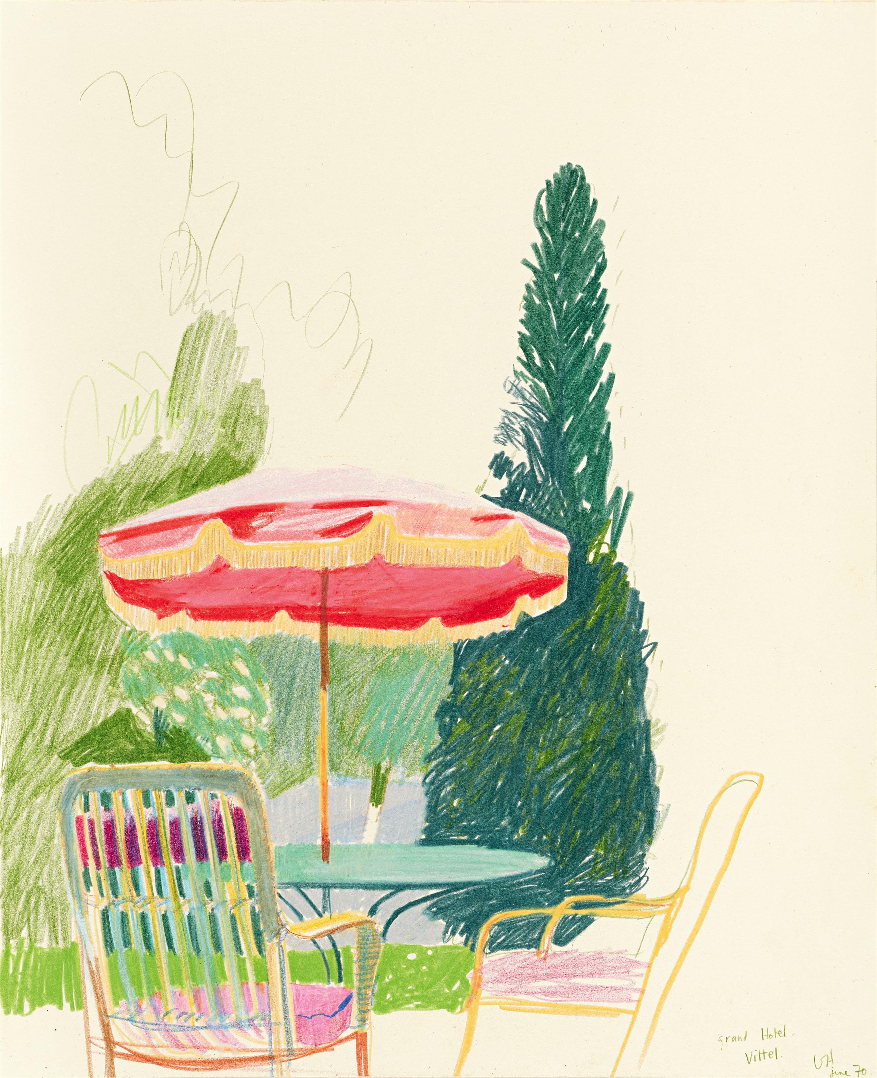 David Hockney - Grand Hotel Terrace, Vittel - image-1