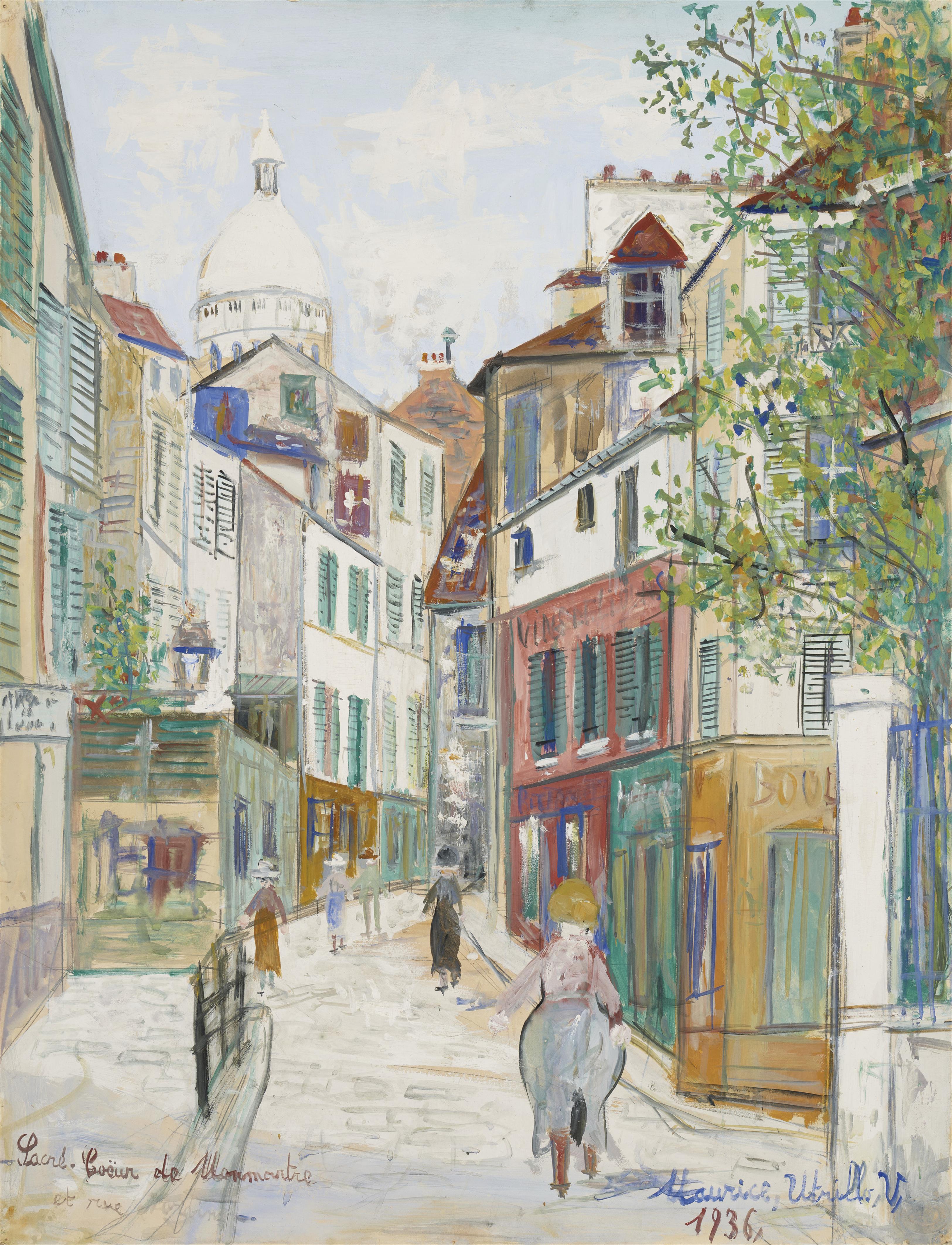 Maurice Utrillo - Le Sacré-Coeur de Montmartre (et rue Norvins) - image-1