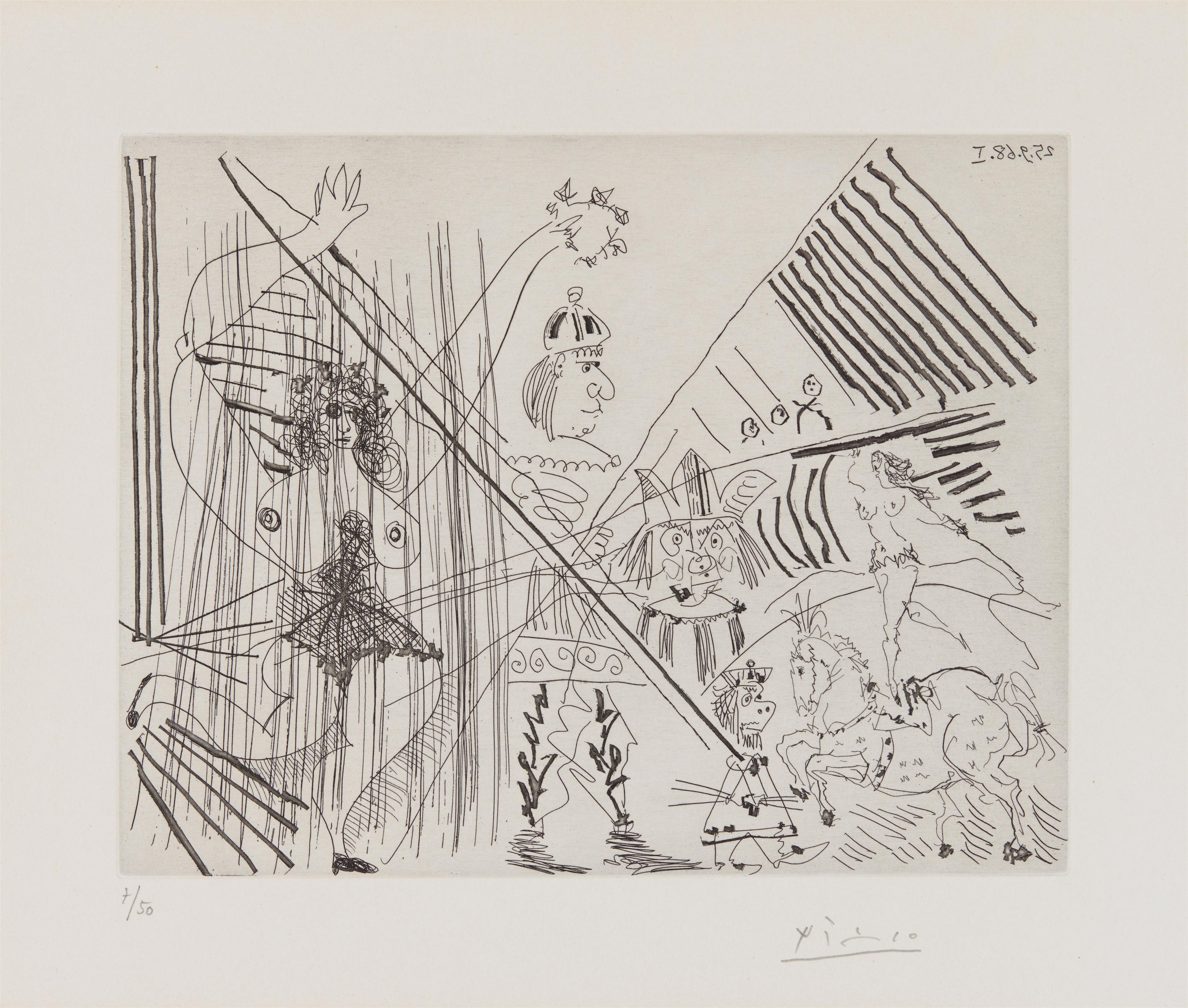 Pablo Picasso - Homme moyenâgeux au Cirque - image-1