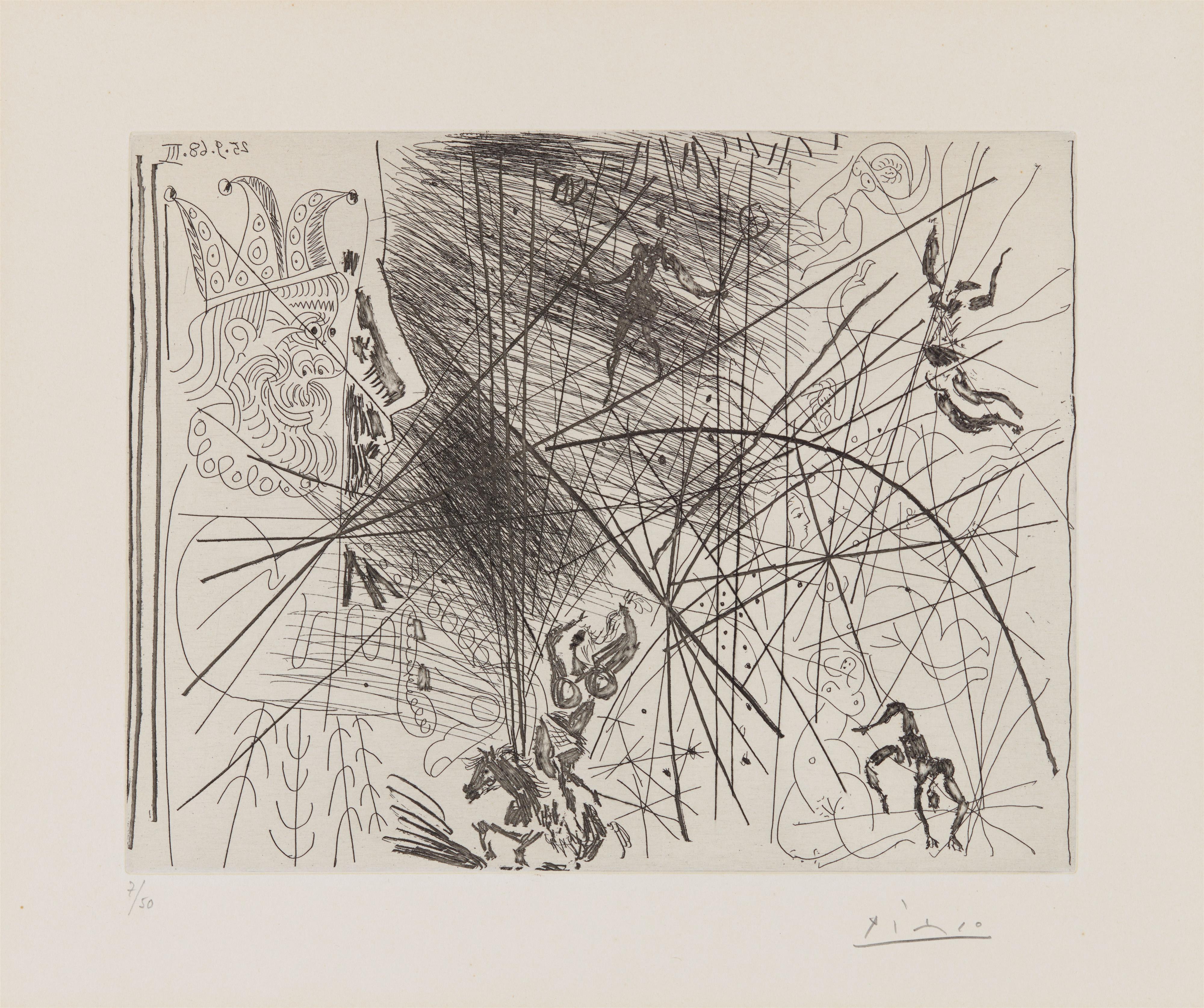 Pablo Picasso - Vieux Bouffon contemplant des Acrobates. I - image-1