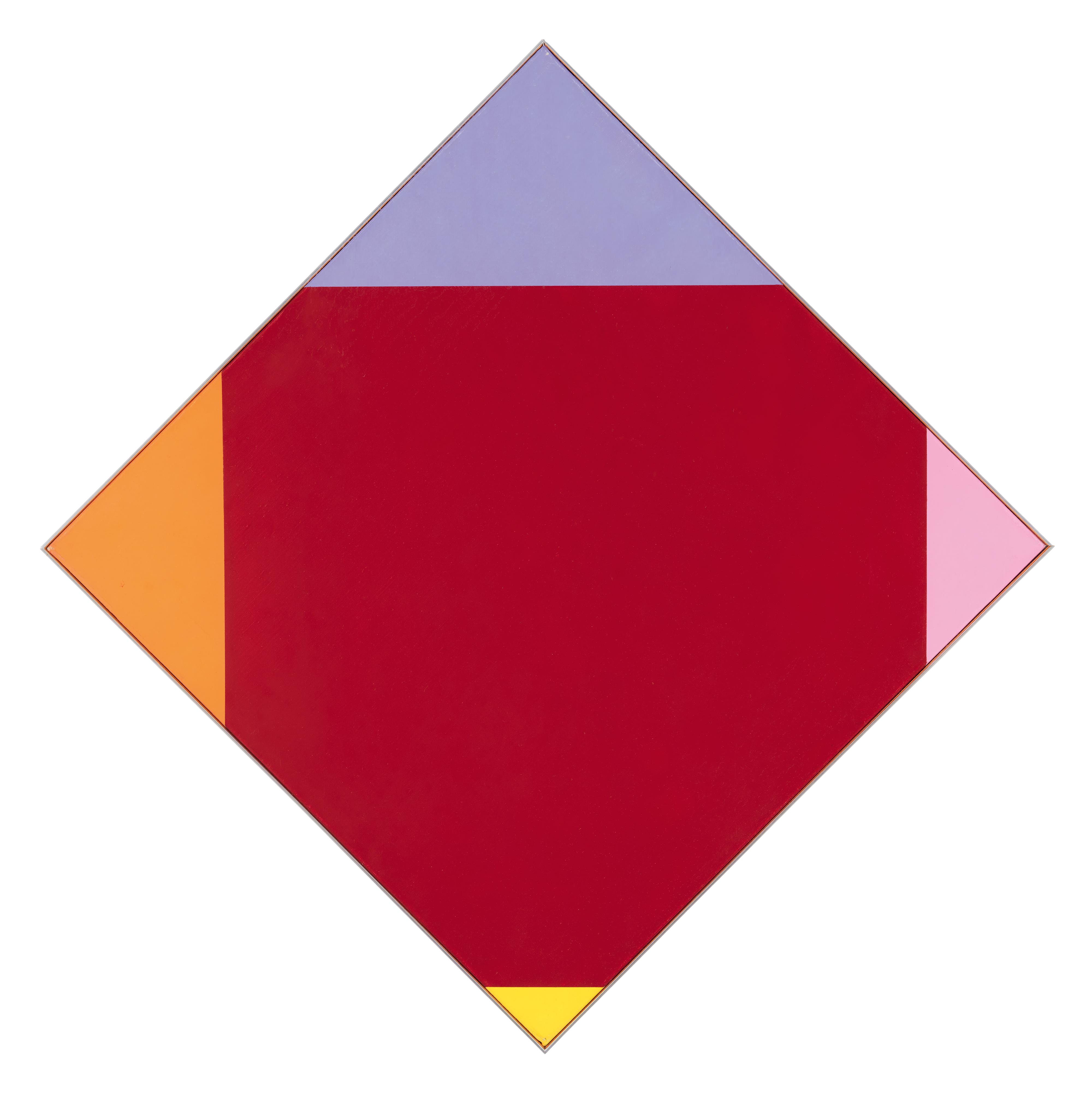 Max Bill - Rotes Quadrat mit verfärbten Ecken - image-1