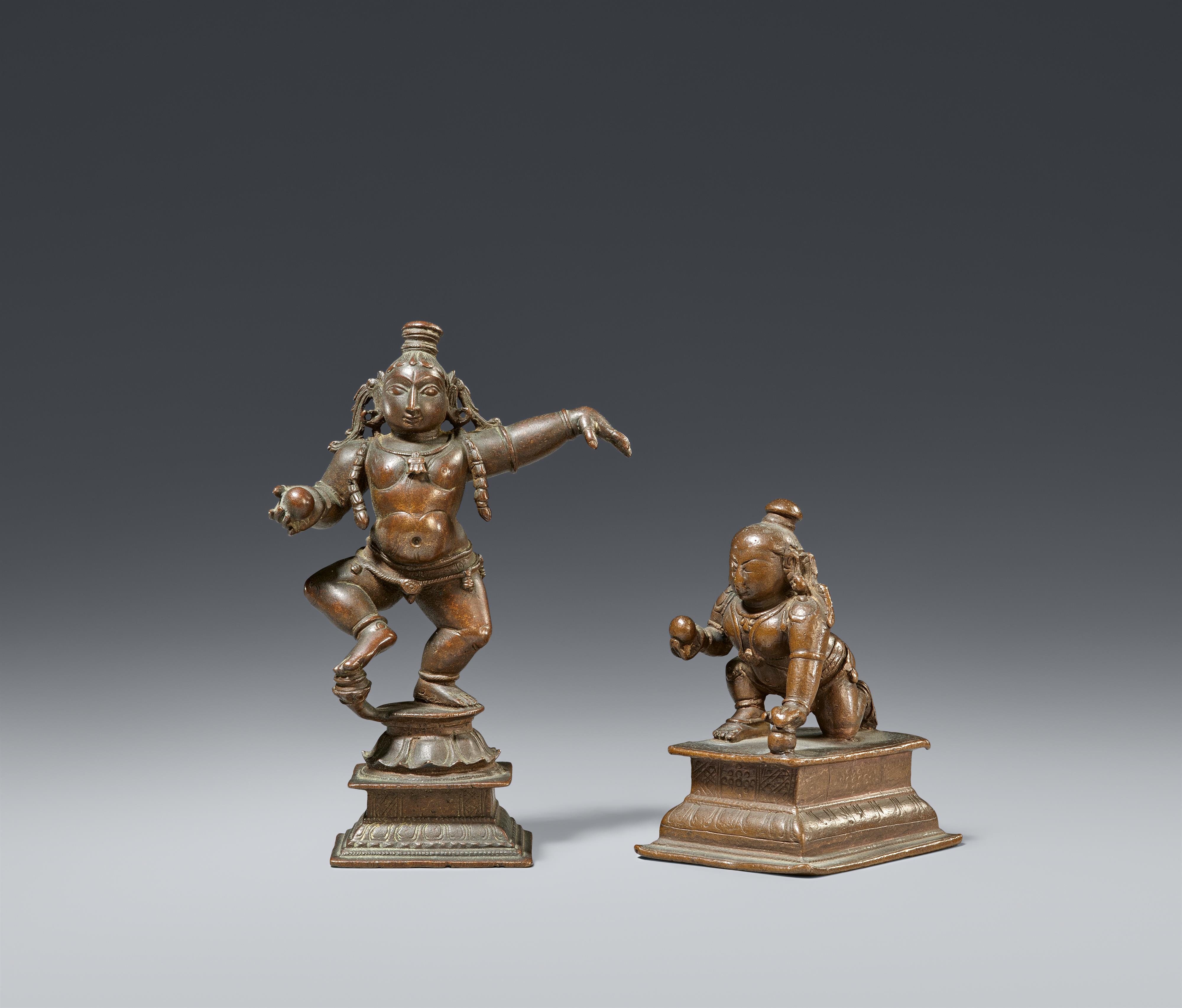 Zwei Figuren von Bala-Krishna. Bronze. Süd-Indien. 18./19. Jh. - image-1