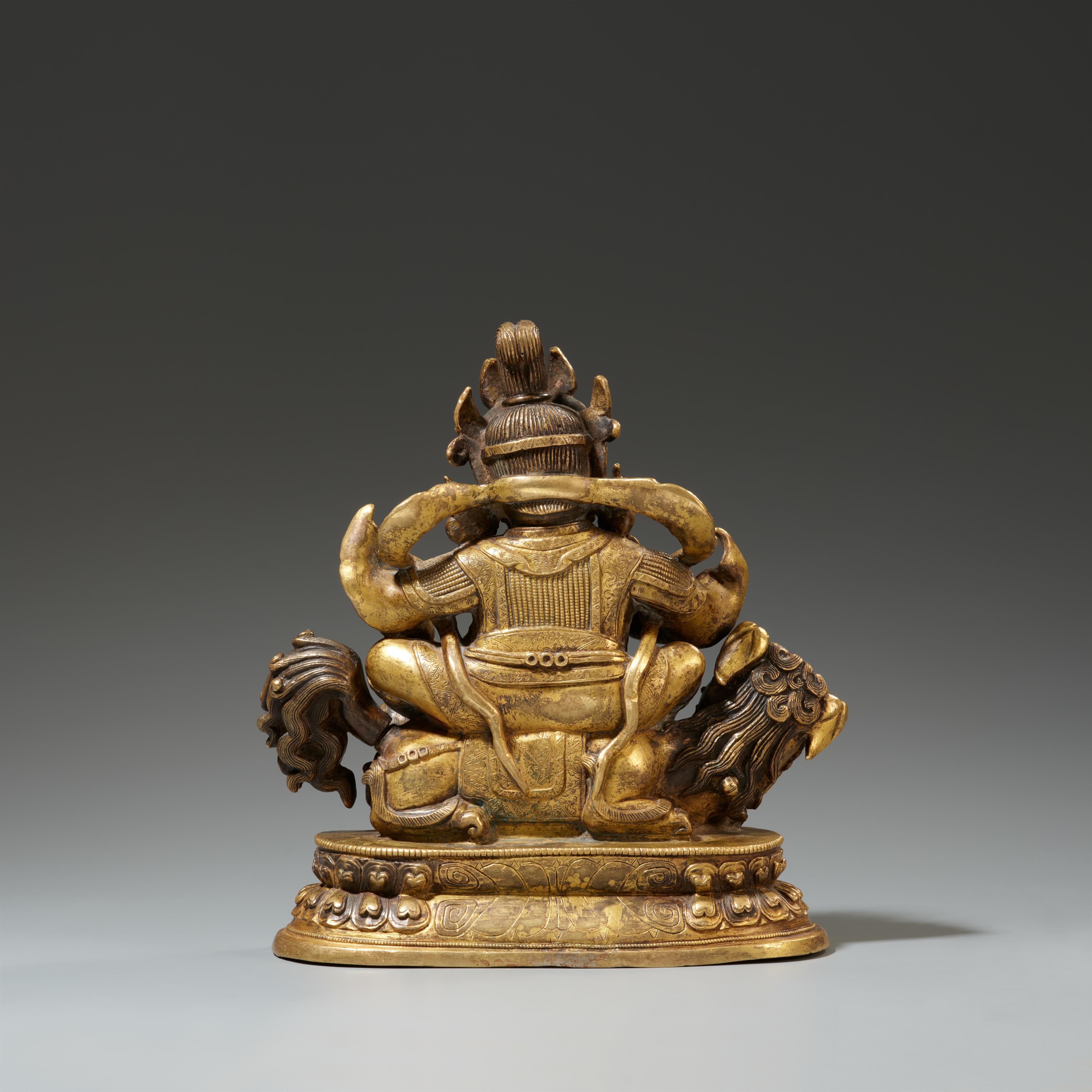 Vaishravana. Feuervergoldete Bronze. Sinotibetisch, 18./19. Jh. - image-2
