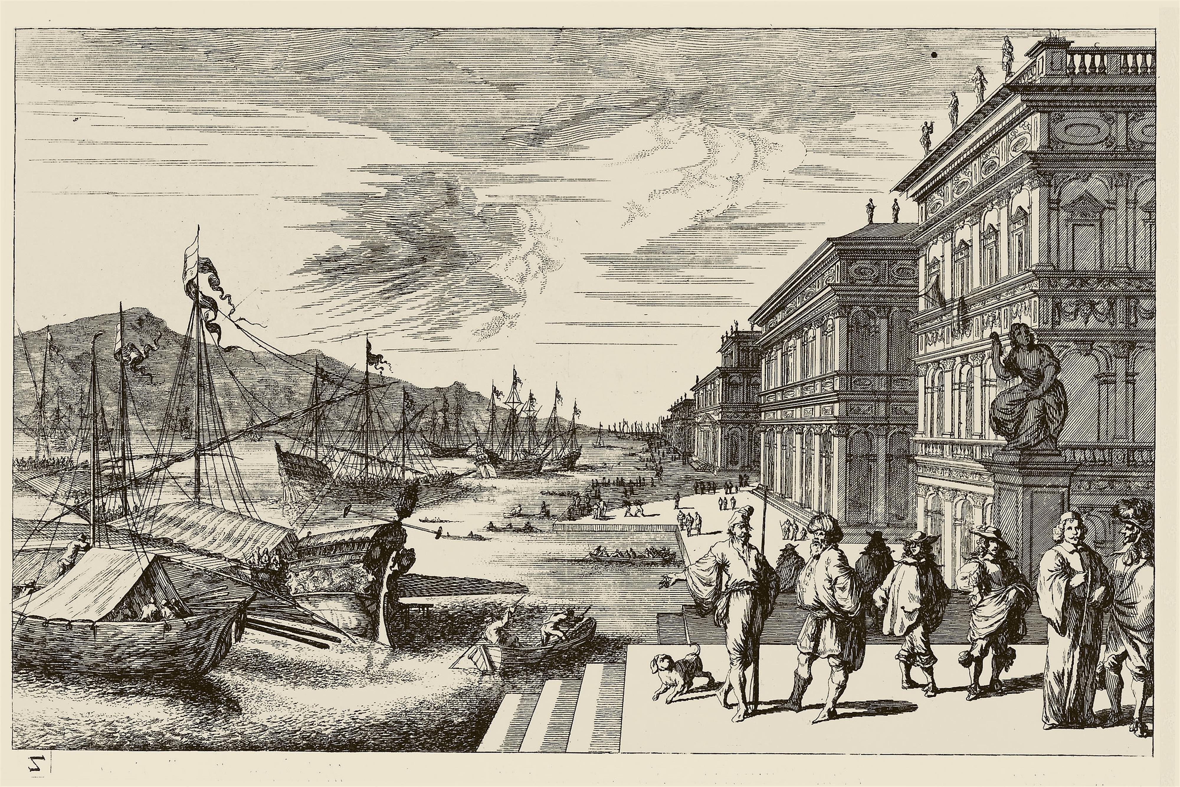 Venezianische Vedute
Johann Wolfgang Baumgartner, Augsburg, um 1740. - image-3