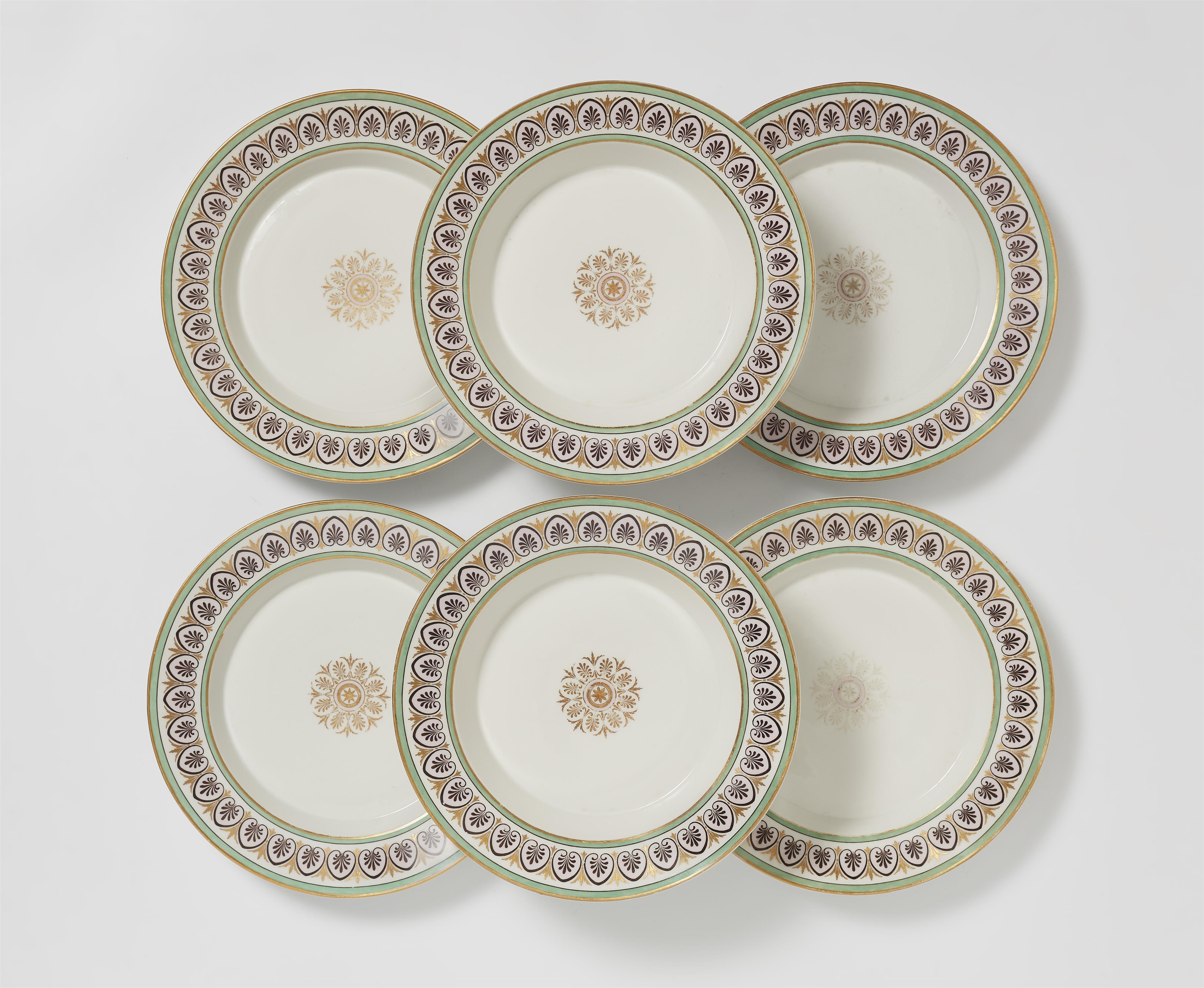 Seven Berlin KPM porcelain items from a Neoclassical service - image-2