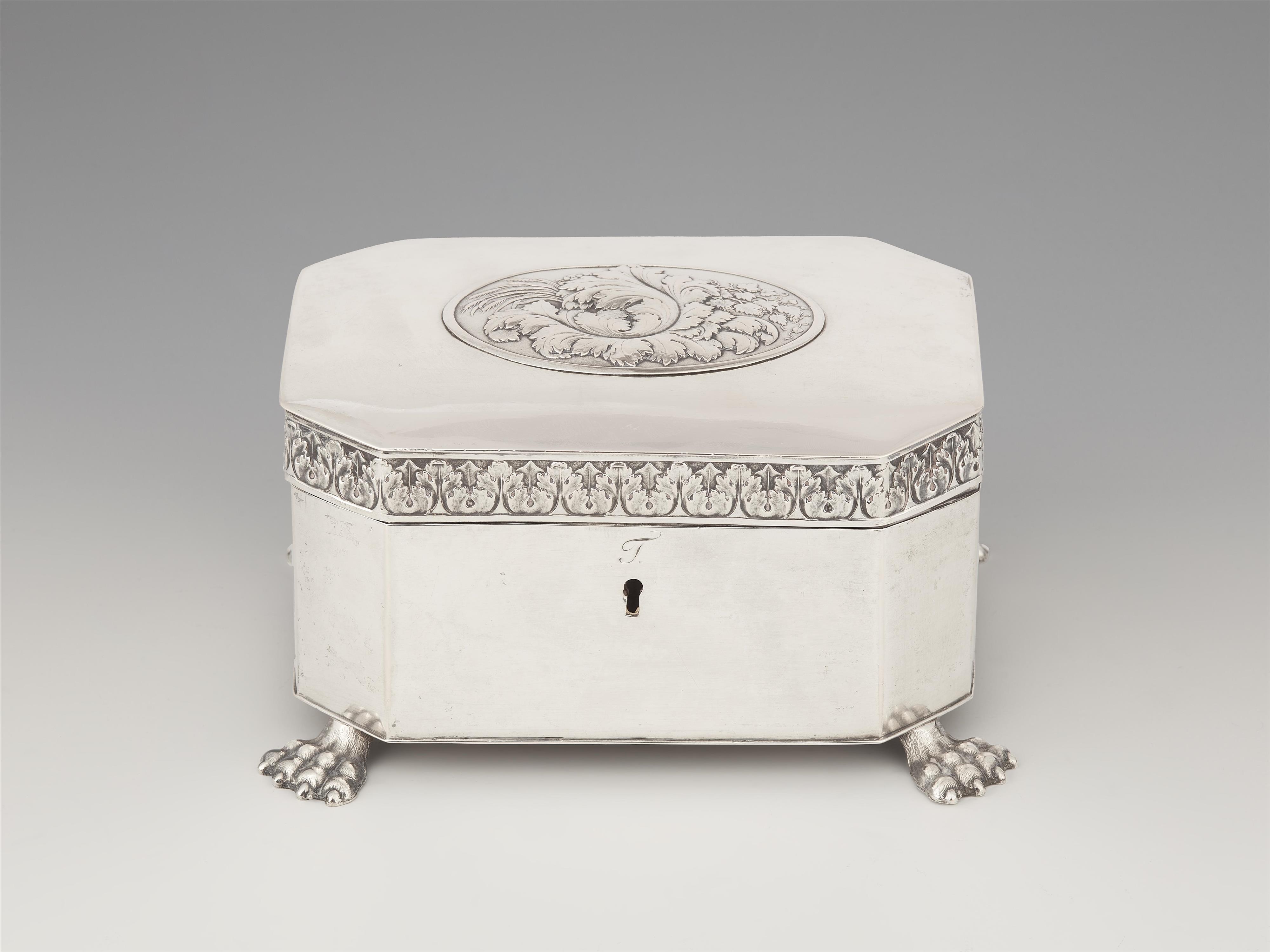 A Neoclassical silver sugar box - image-1