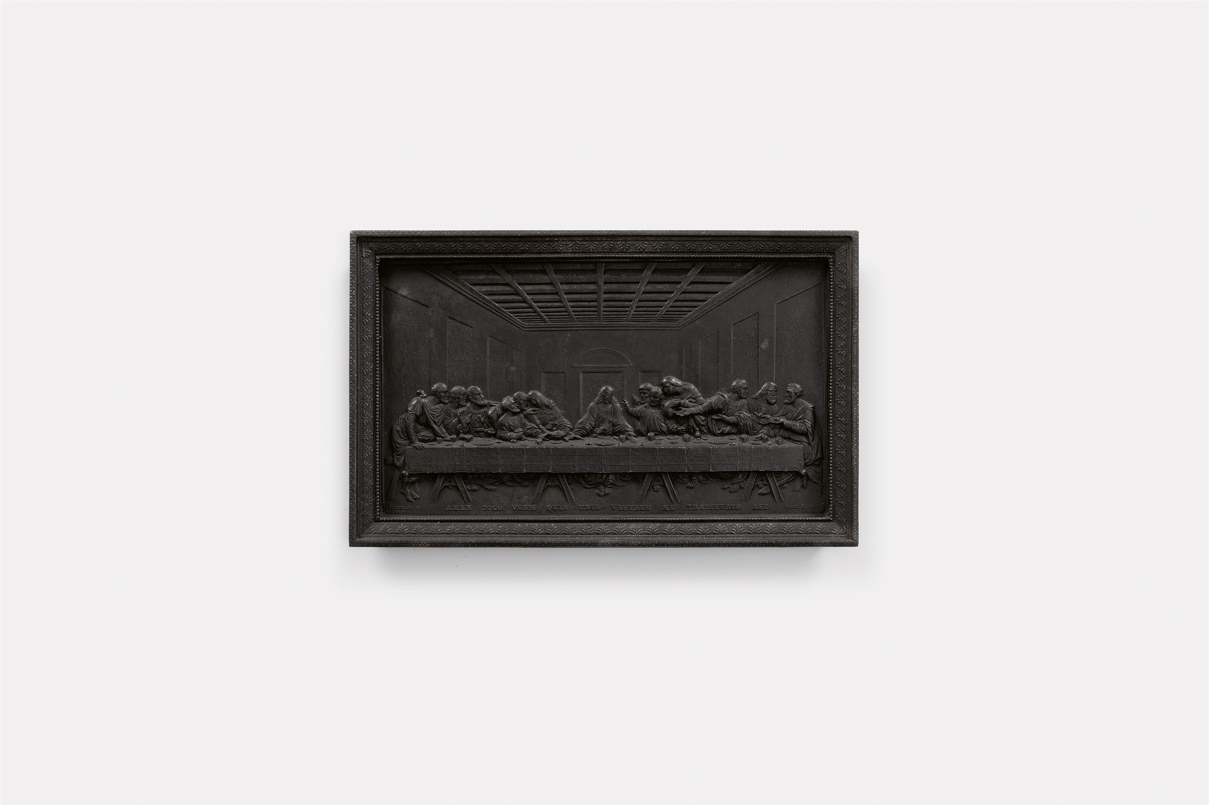 A cast iron plaque with Leonardo da Vinci's Last Supper - image-1