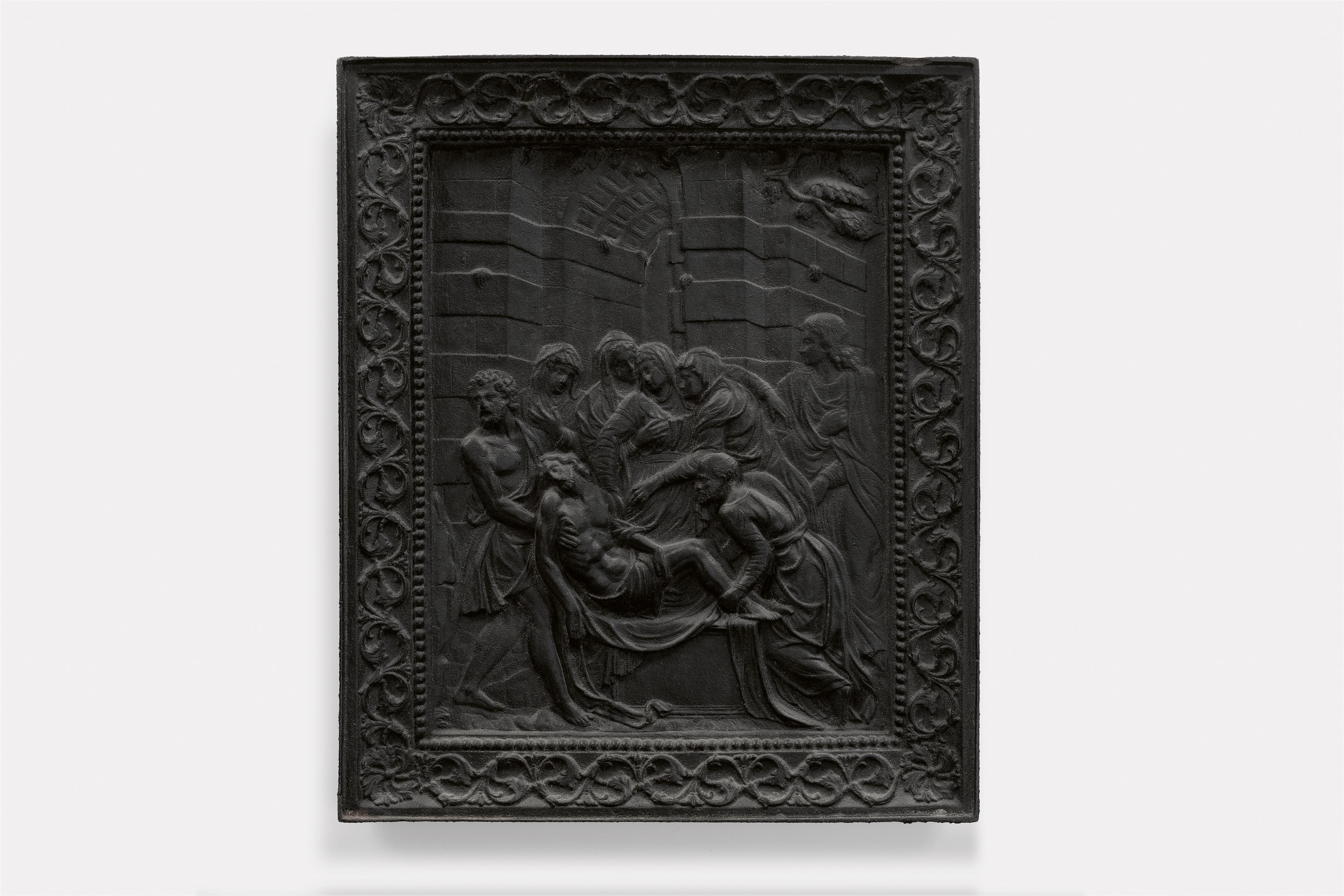 A cast iron plaque with the Entombment of Christ - image-1