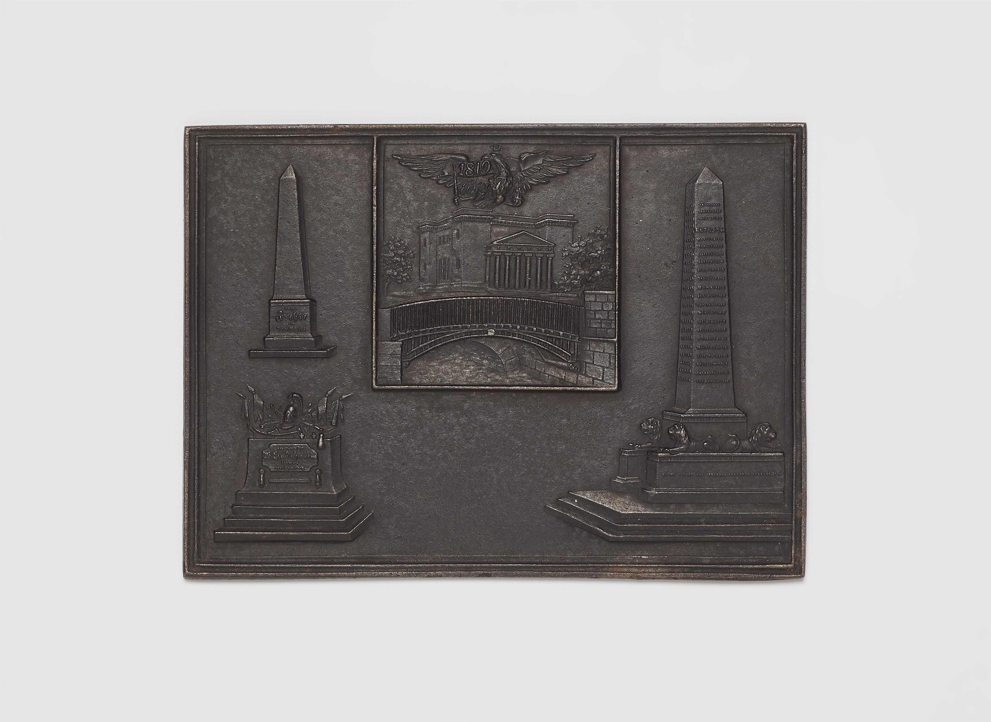 A cast iron New Year's plaque inscribed "1819" - image-1