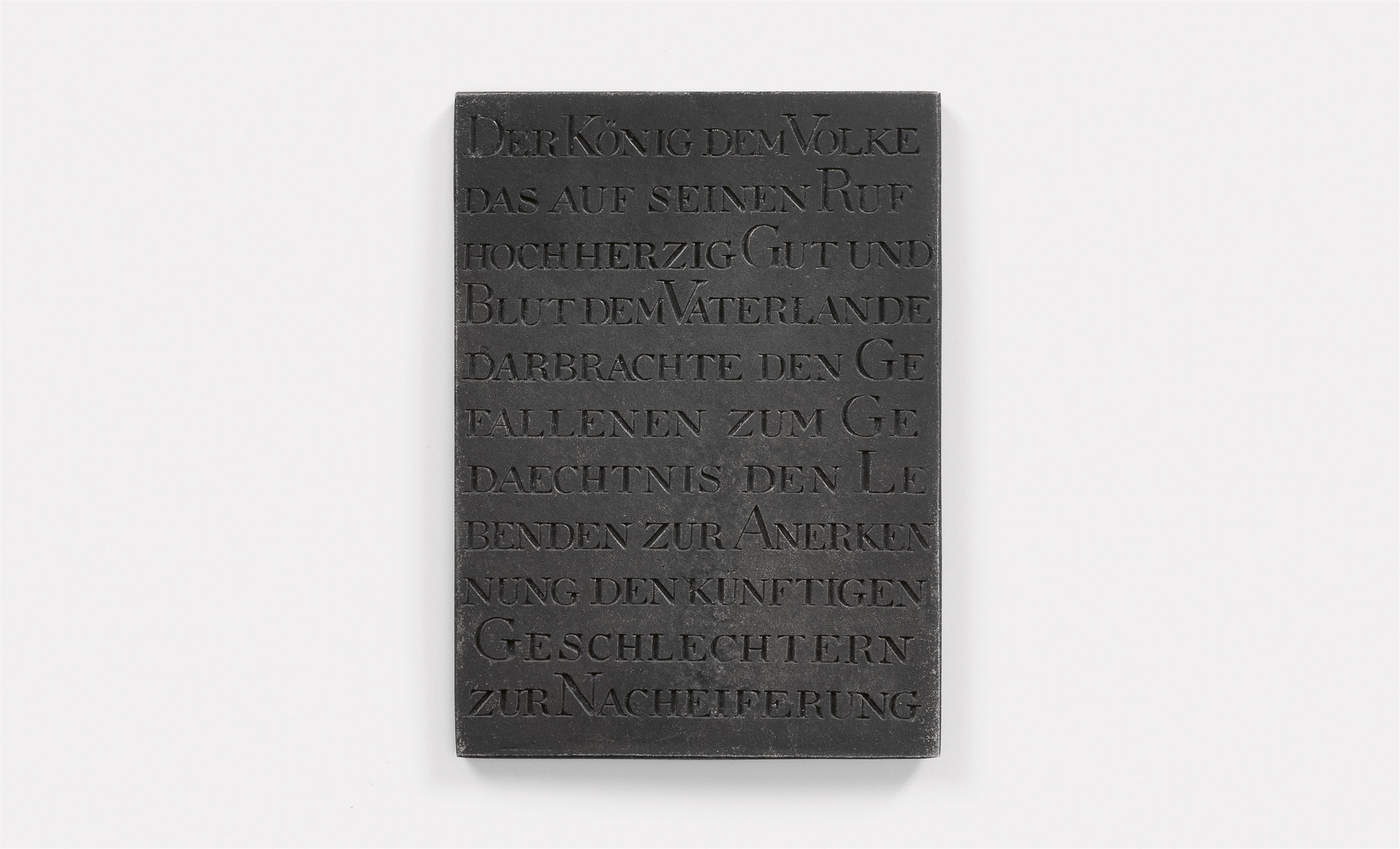 A cast iron New Year's plaque inscribed "1821" with the Kreuzberg memorial - image-2