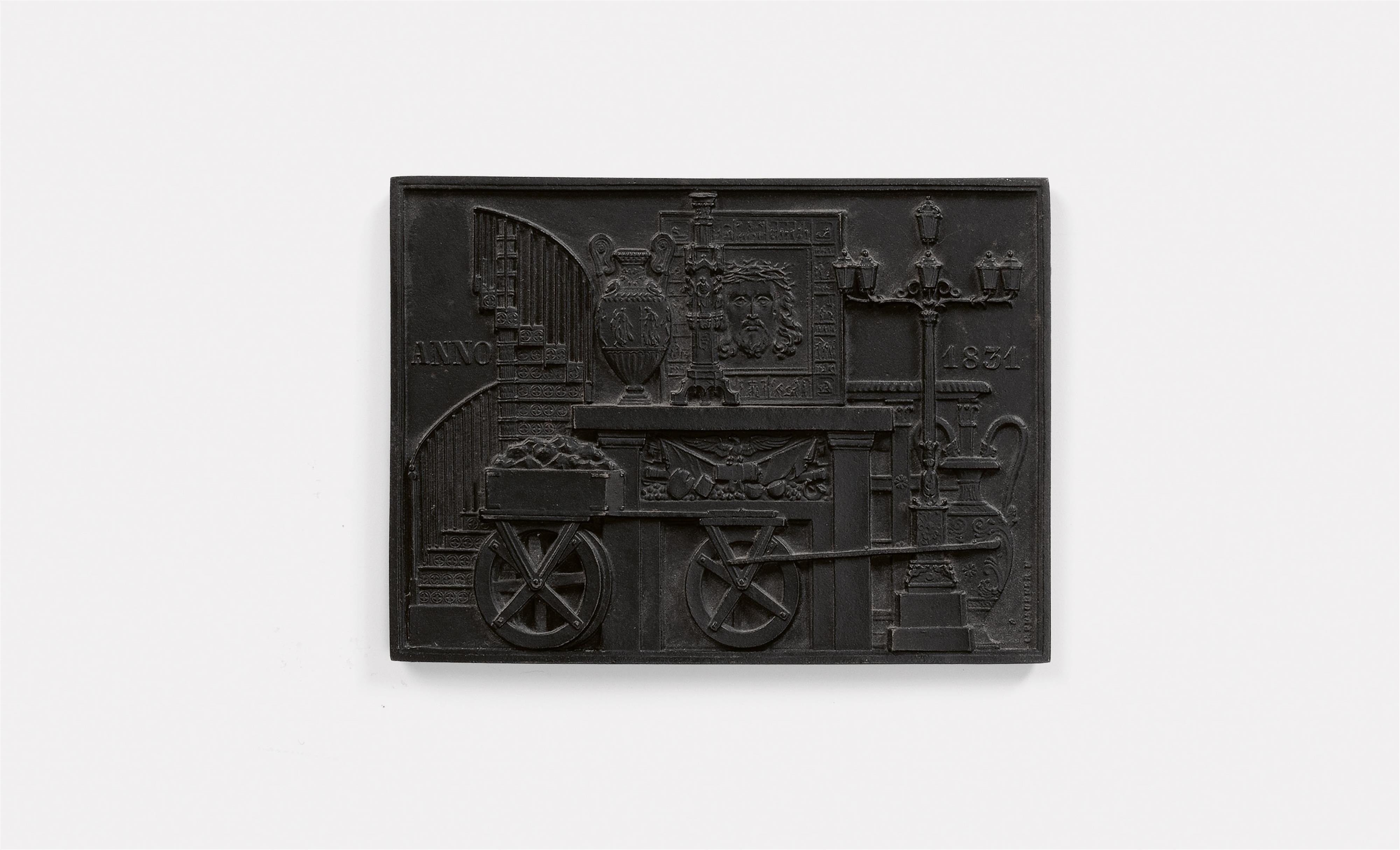 A cast iron New Year's plaque inscribed "ANNO 1831" - image-1