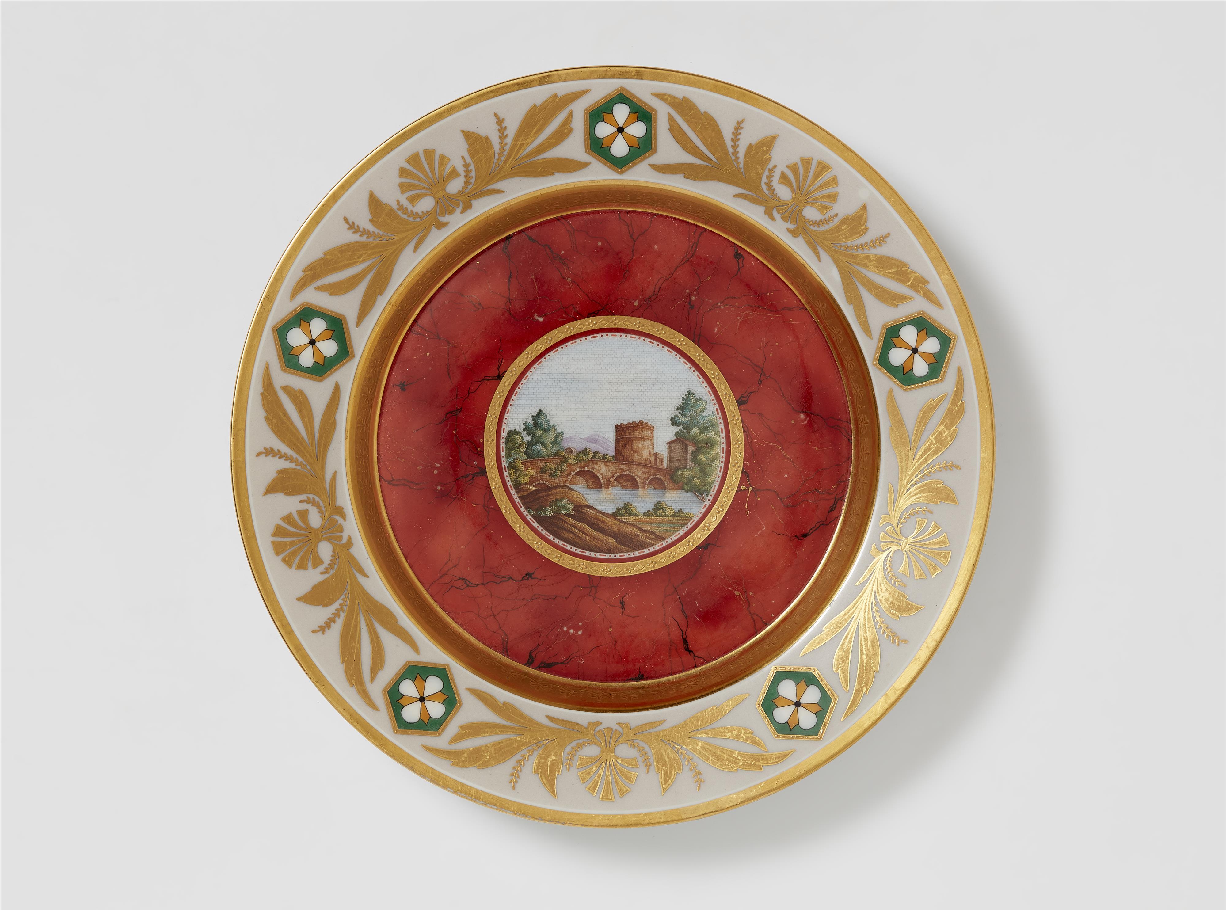 A Berlin KPM porcelain plate with a view of Ponte Lucano - image-1