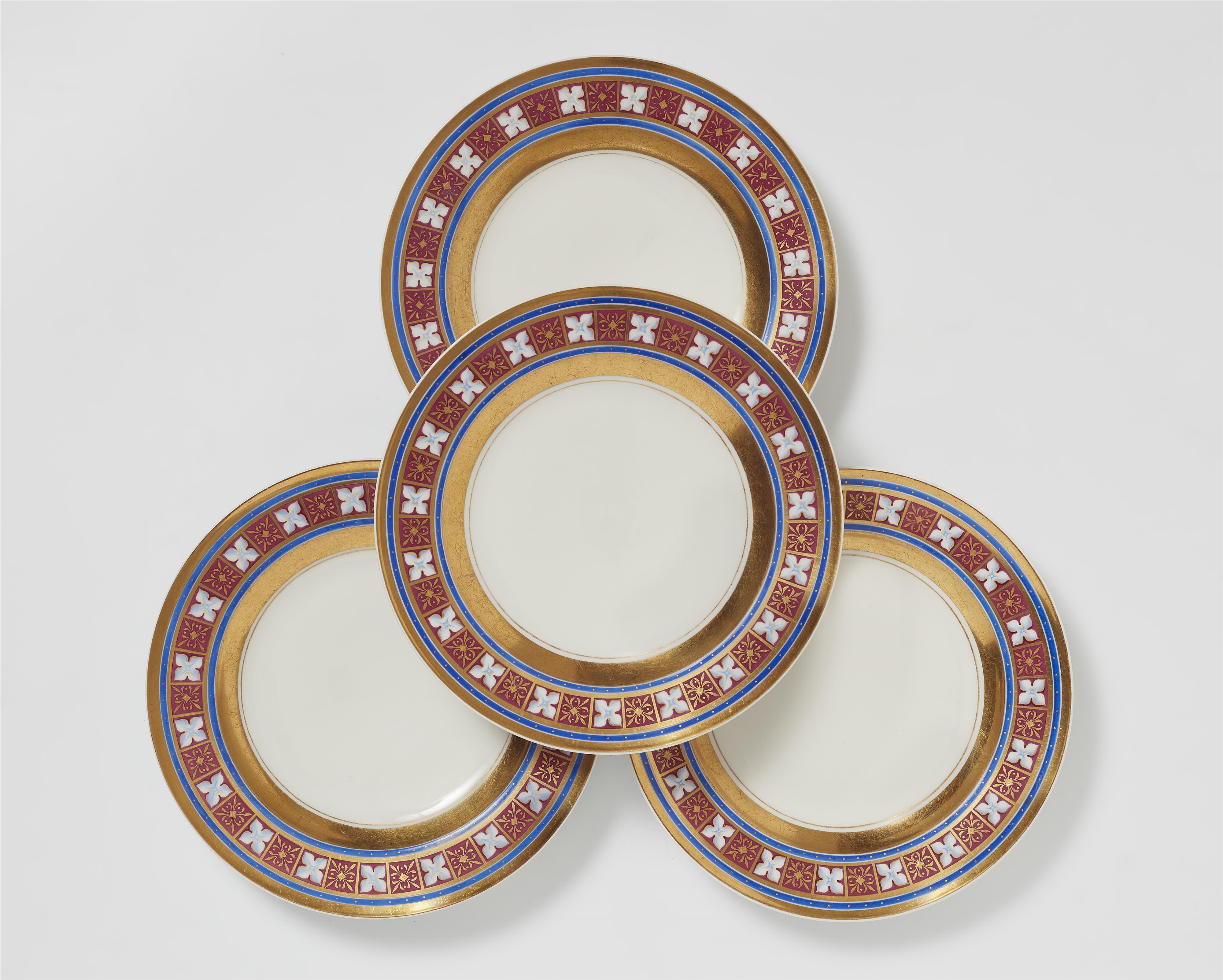 Four Berlin KPM porcelain dinner plates from a royal dinner service - image-1