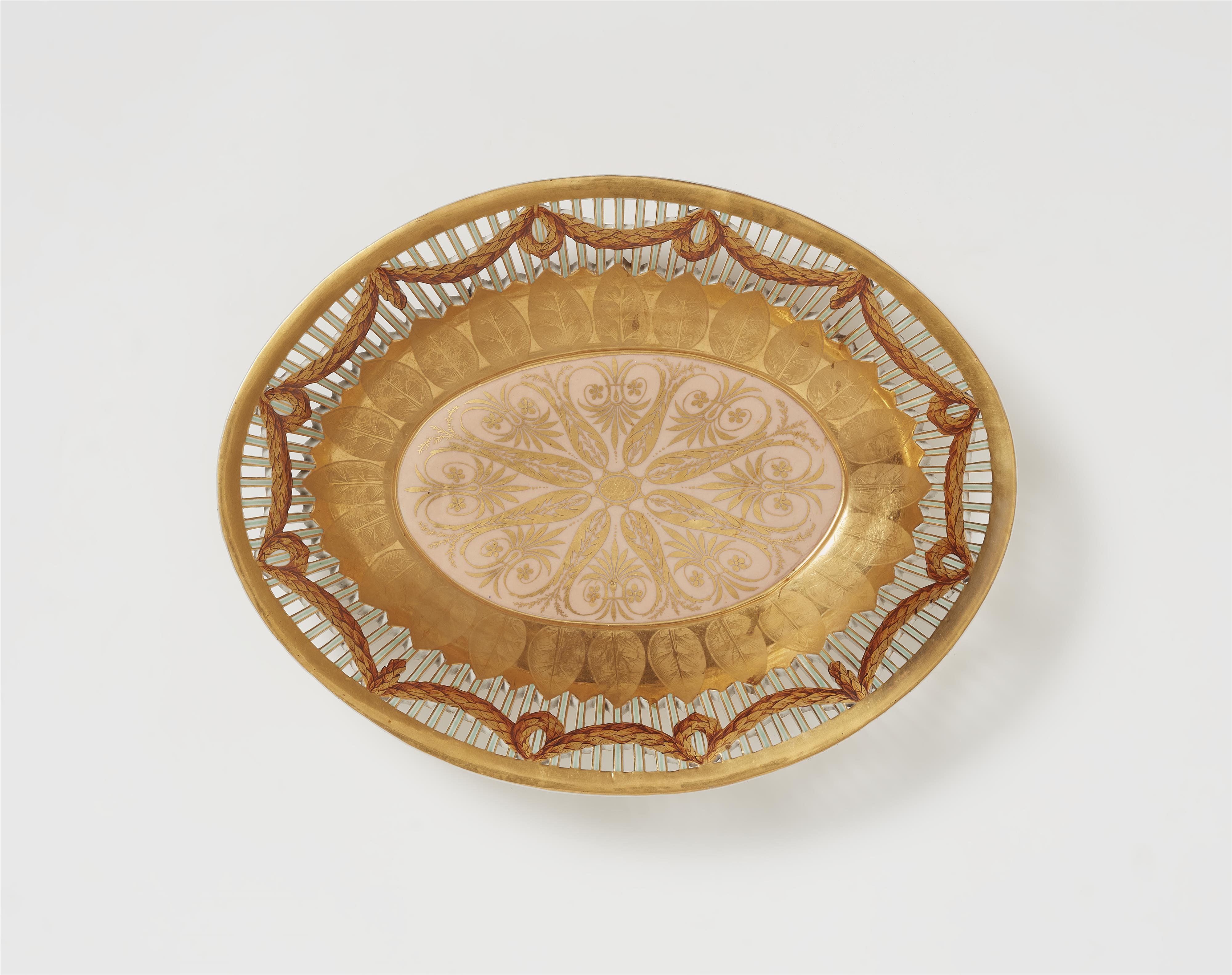 A Berlin KPM porcelain watermelon basket from a dessert service for King Friedrich Wilhelm III - image-1