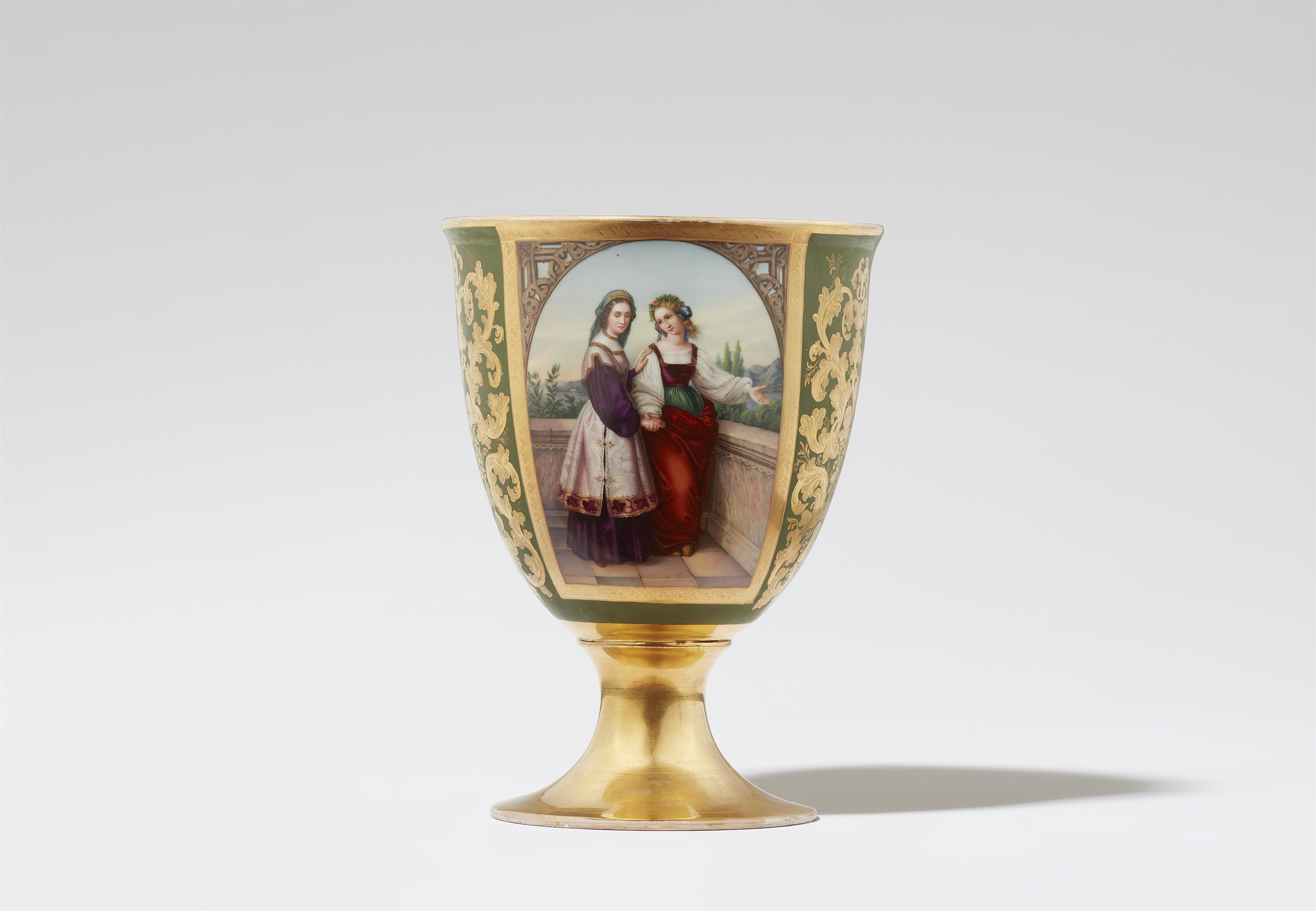 An important Berlin KPM porcelain vase with reproductions of paintings - image-2