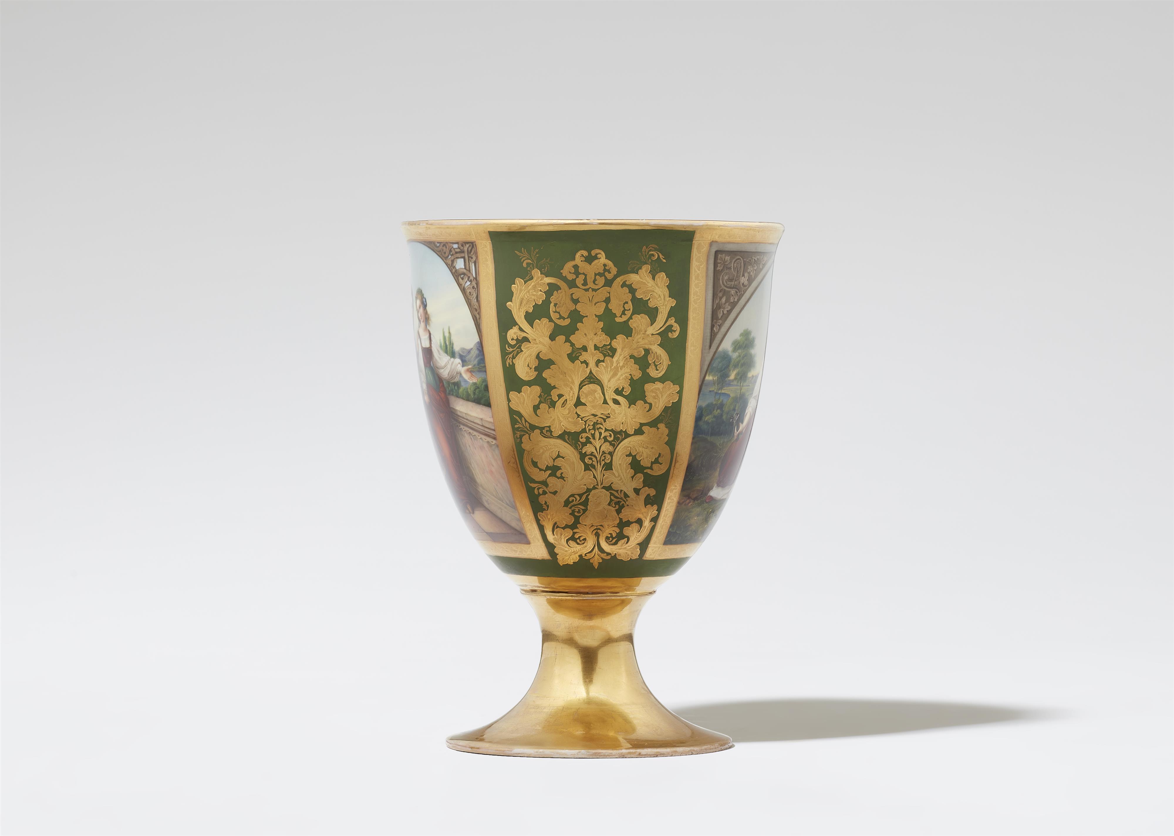 An important Berlin KPM porcelain vase with reproductions of paintings - image-3