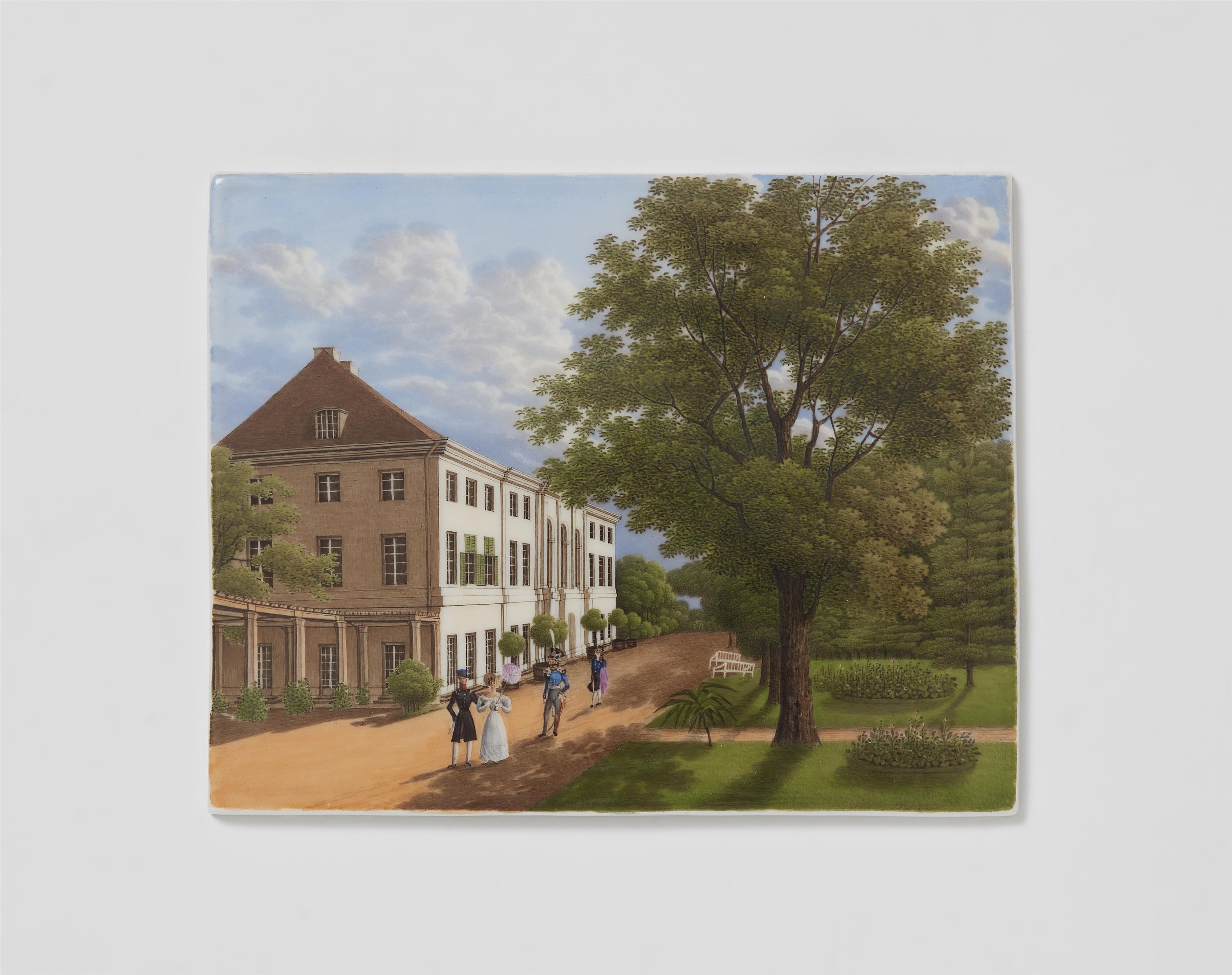 A porcelain panel with a view of Schönhausen Palace - image-1