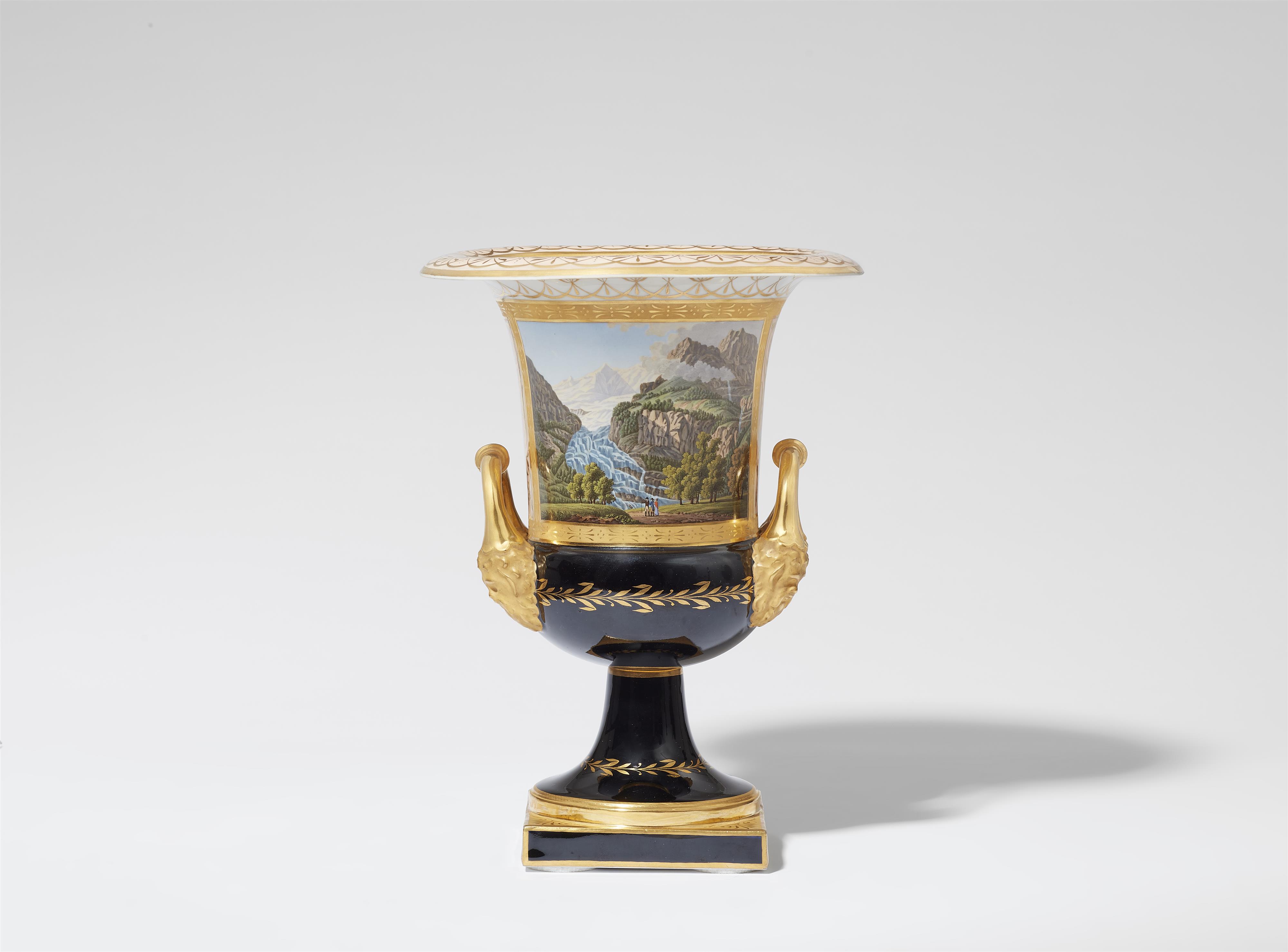 Seltene Vase mit zwei Ansichten der Alpen
Blick über das Dorf Servoz und den Montblanc - image-2