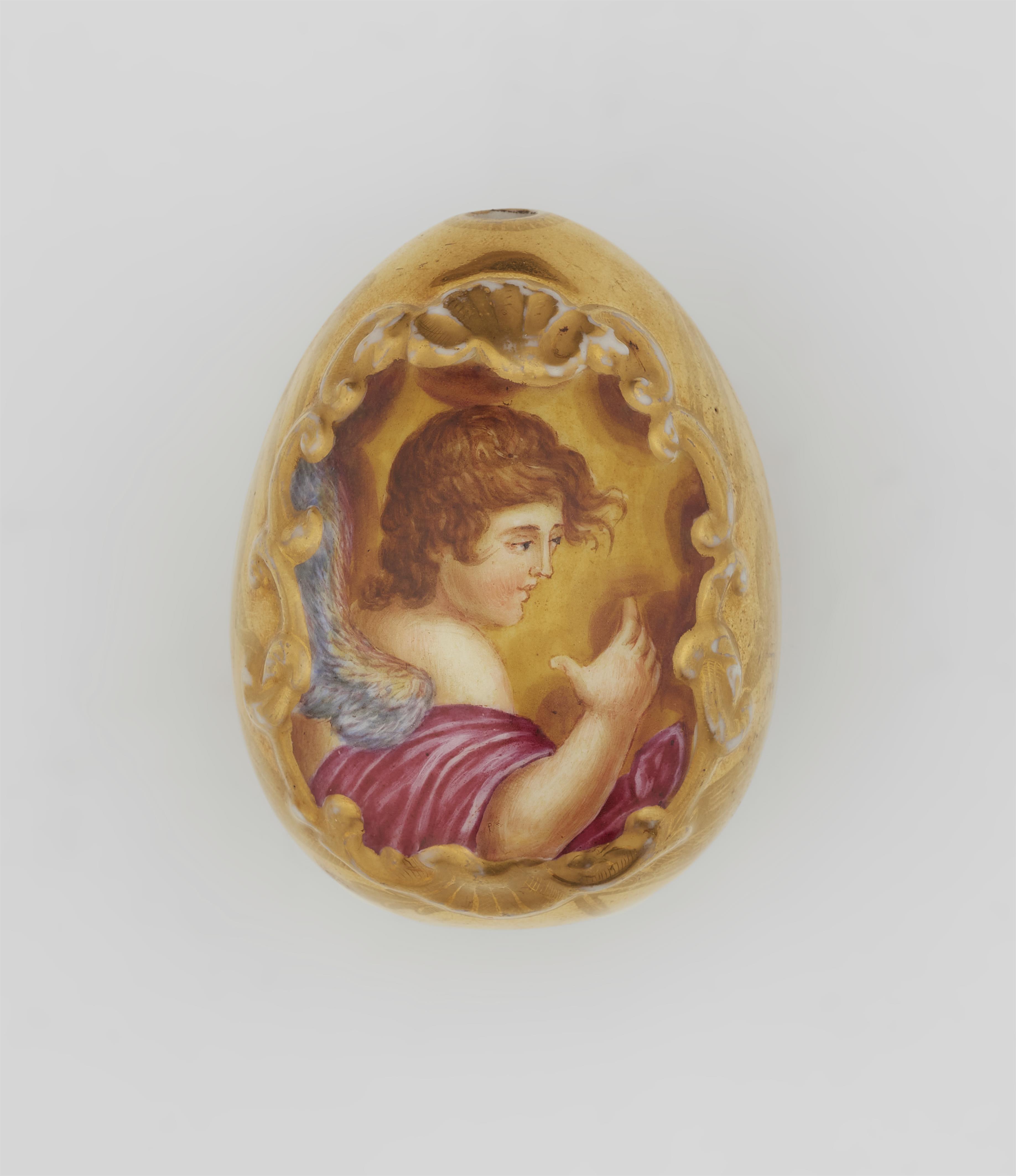 A St. Petersburg porcelain egg with an Archangel - image-1