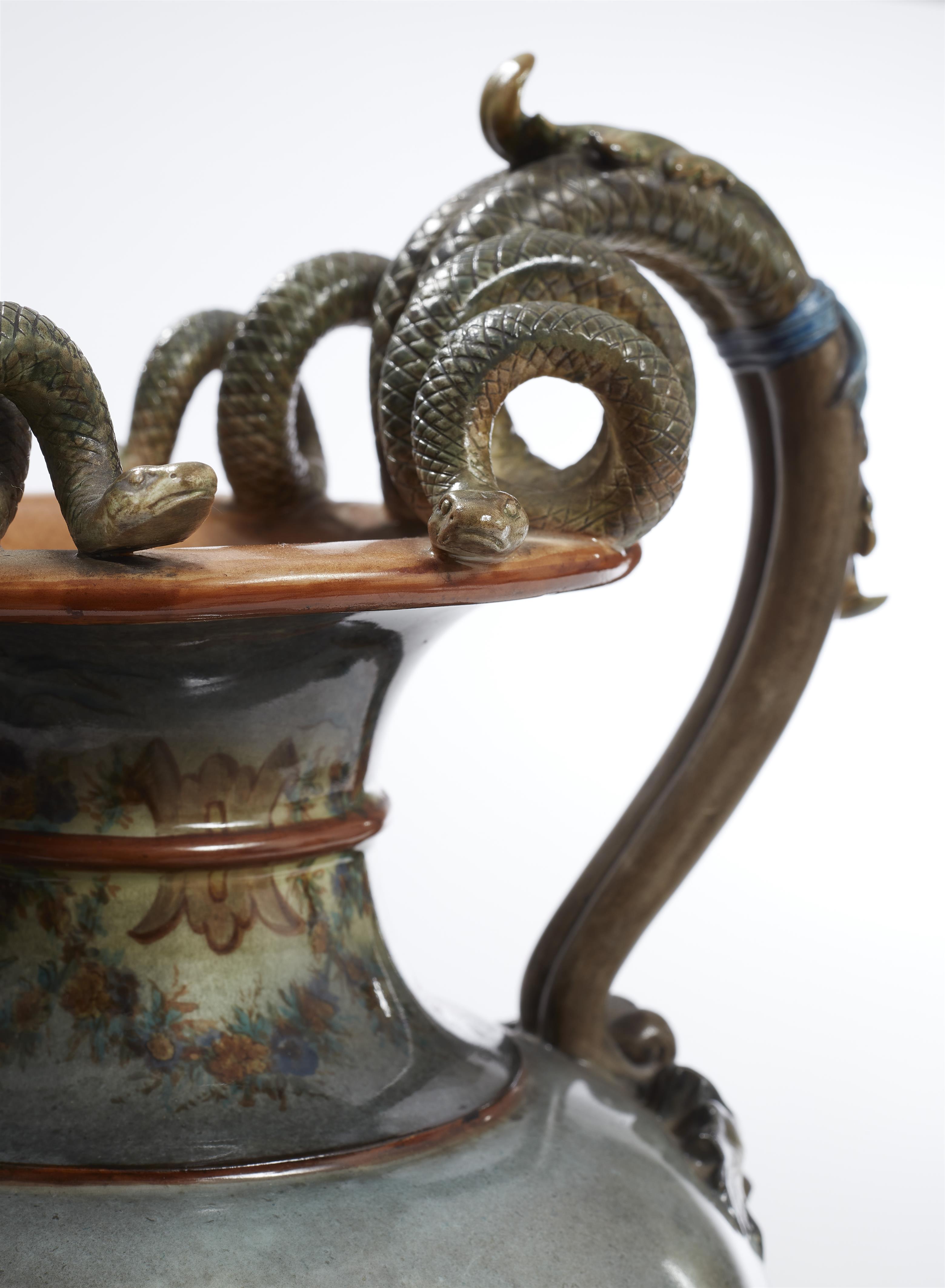 A rare set of three Berlin KPM porcelain "Urbino" vases - image-4