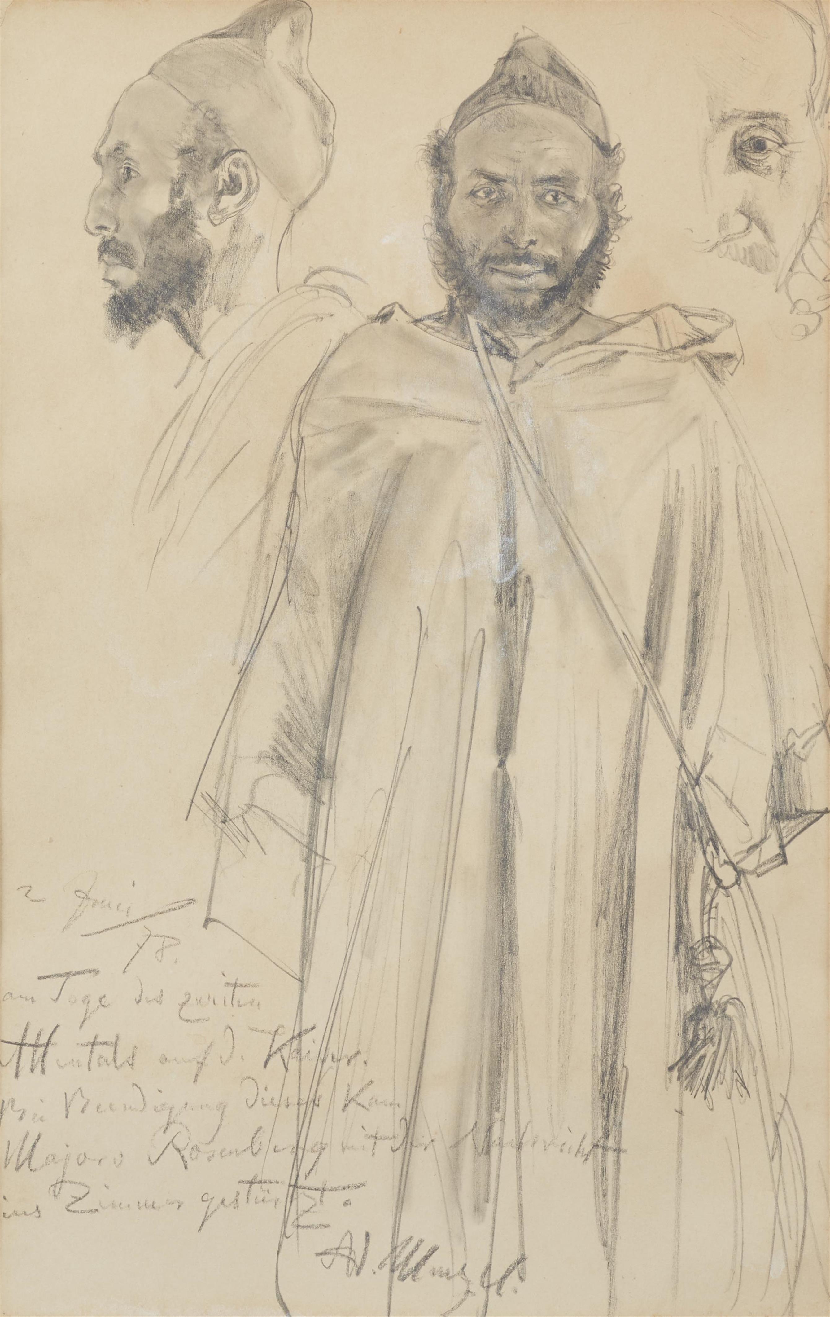 Adolph von Menzel - Porträtstudie eines Marokkaners - image-1