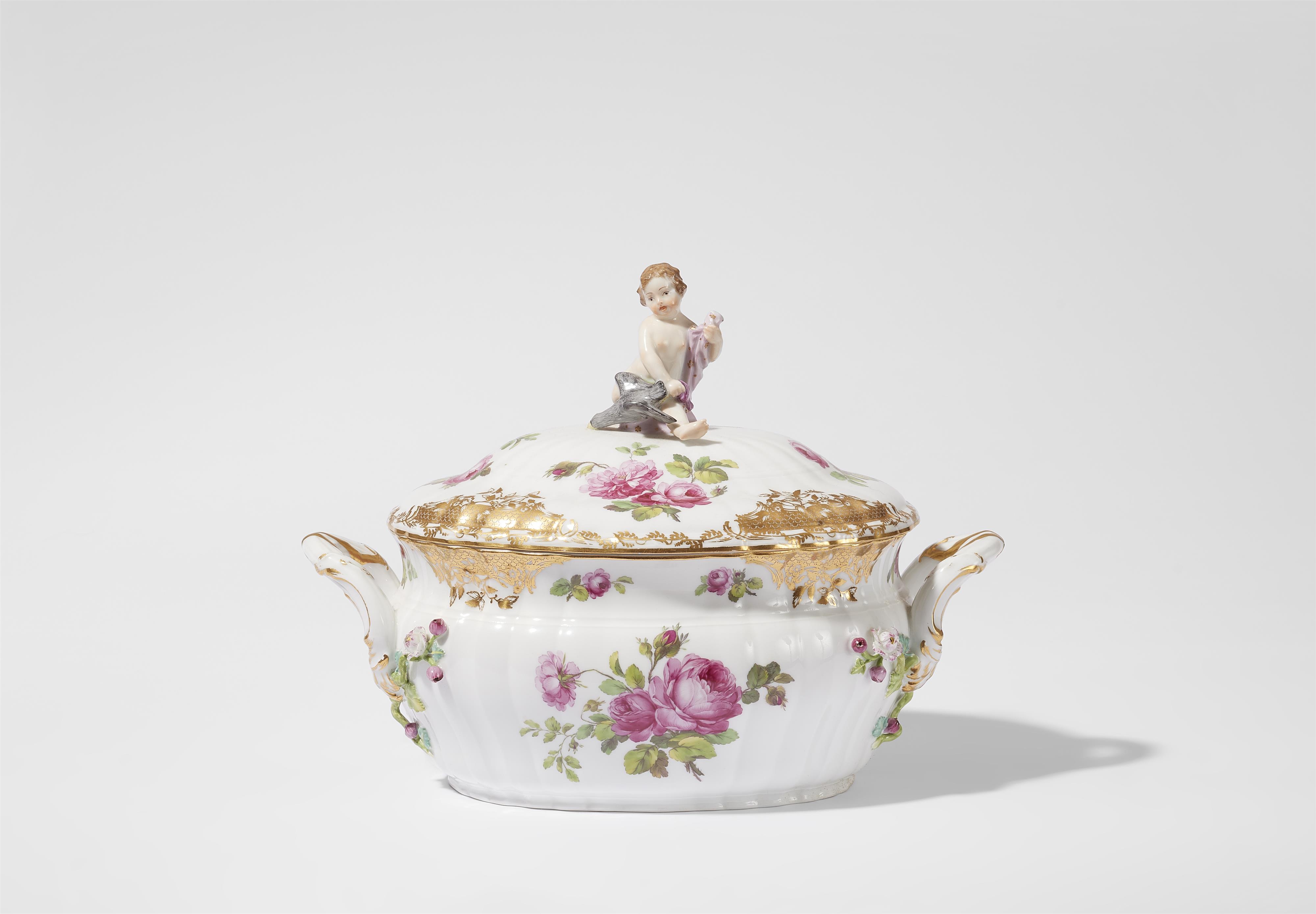 An oval Berlin KPM porcelain tureen from the dessert service for the Princess of Orange - image-1