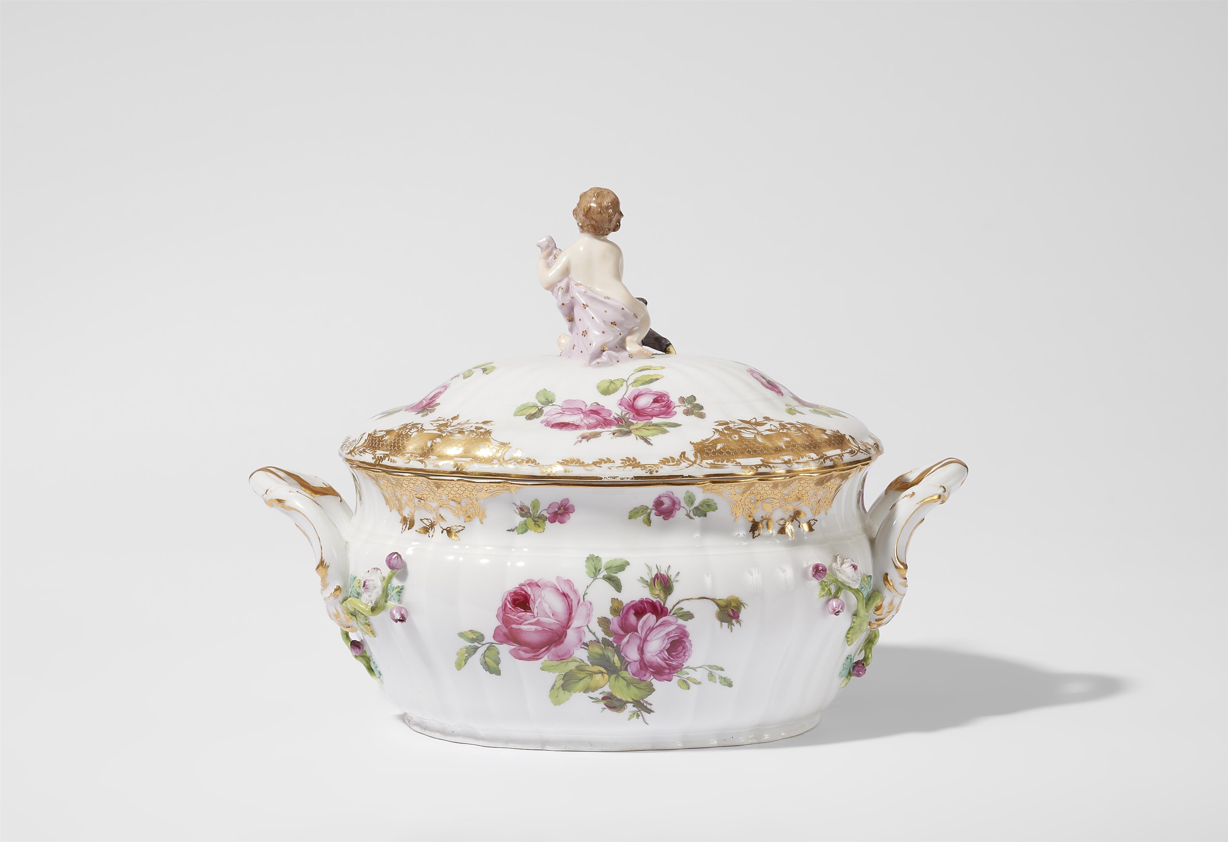 An oval Berlin KPM porcelain tureen from the dessert service for the Princess of Orange - image-2