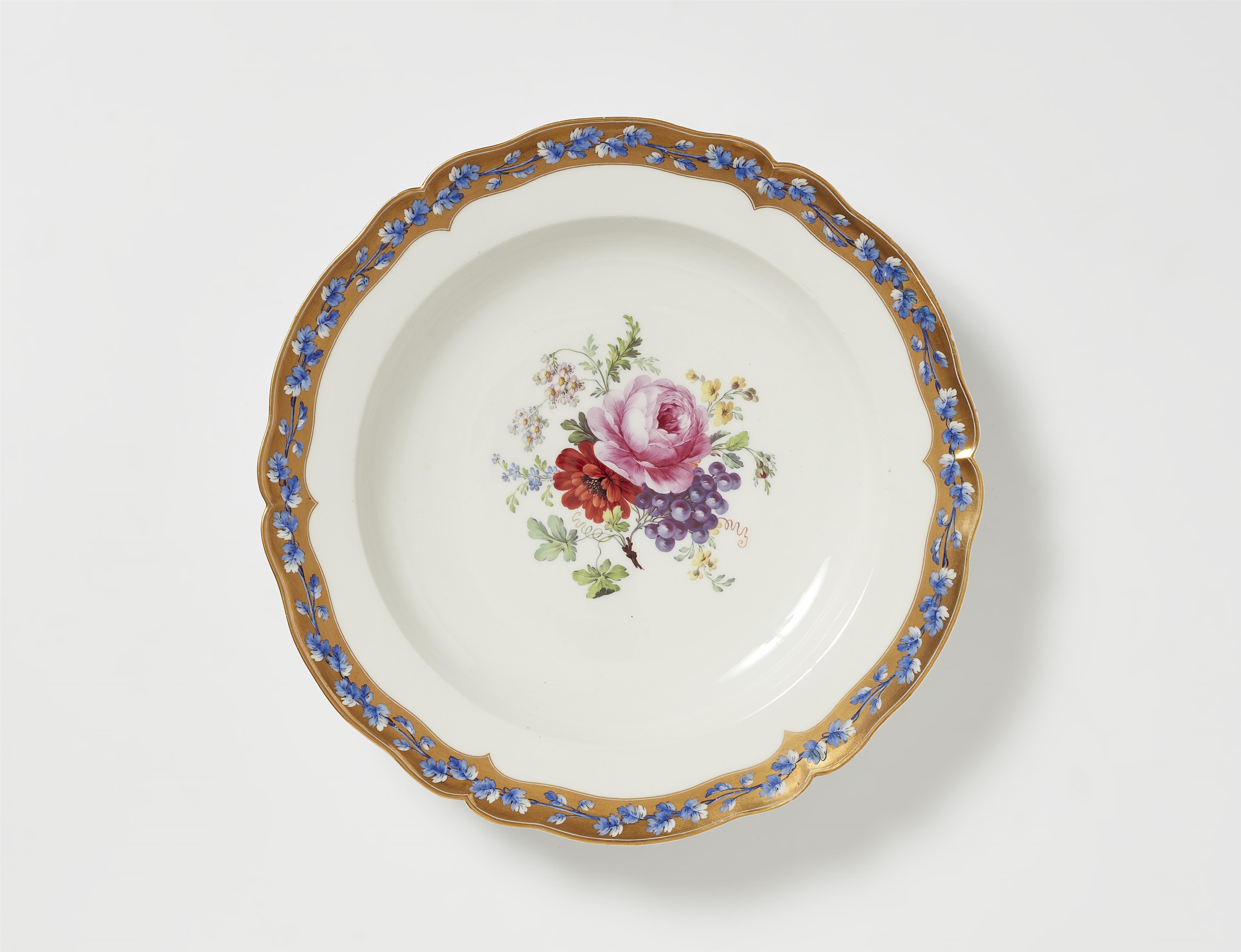 A round Berlin KPM porcelain platter from a service for the French envoy François Barthélemy - image-1