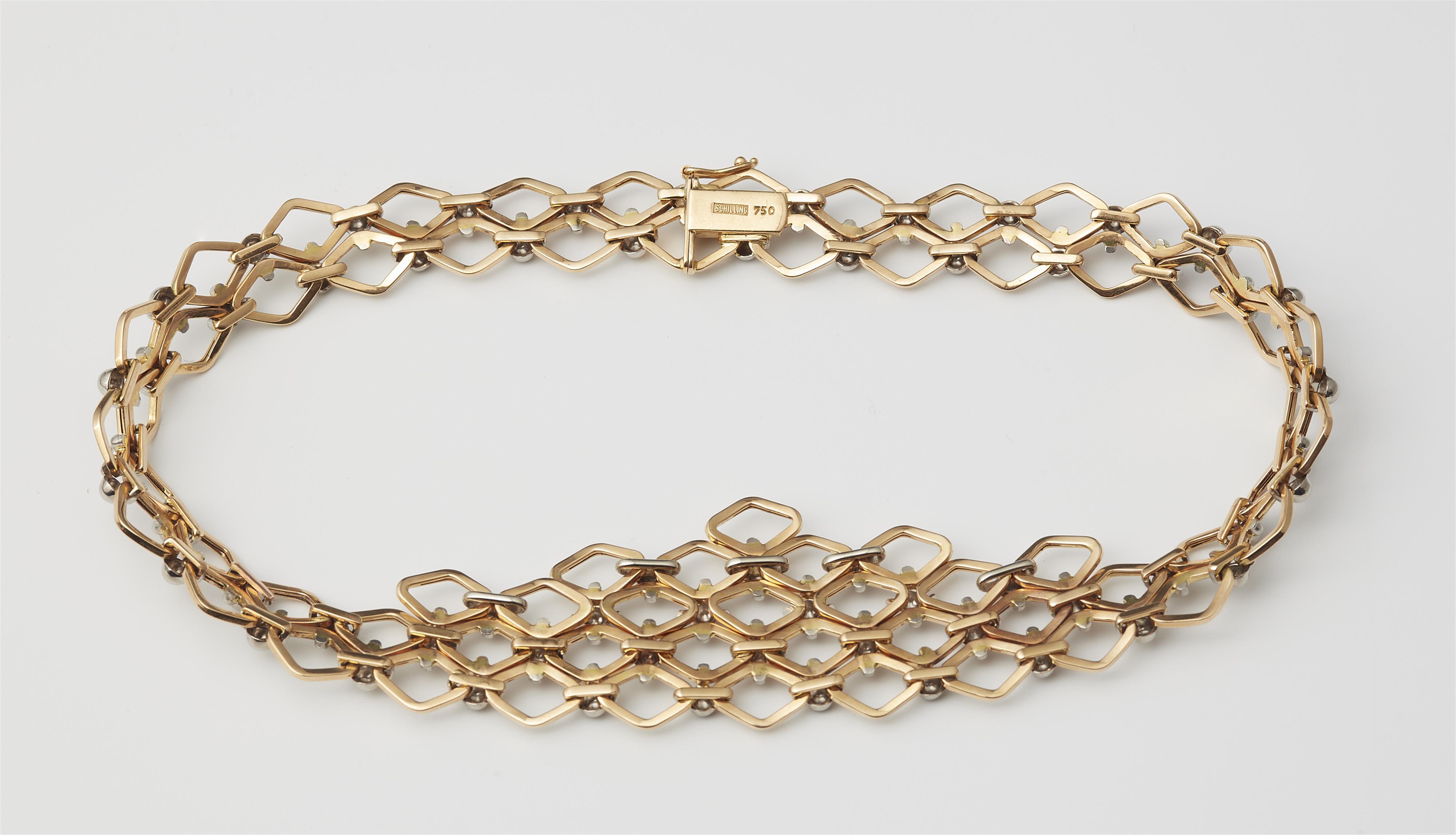 A German 18k bicolour collar necklace. - image-2