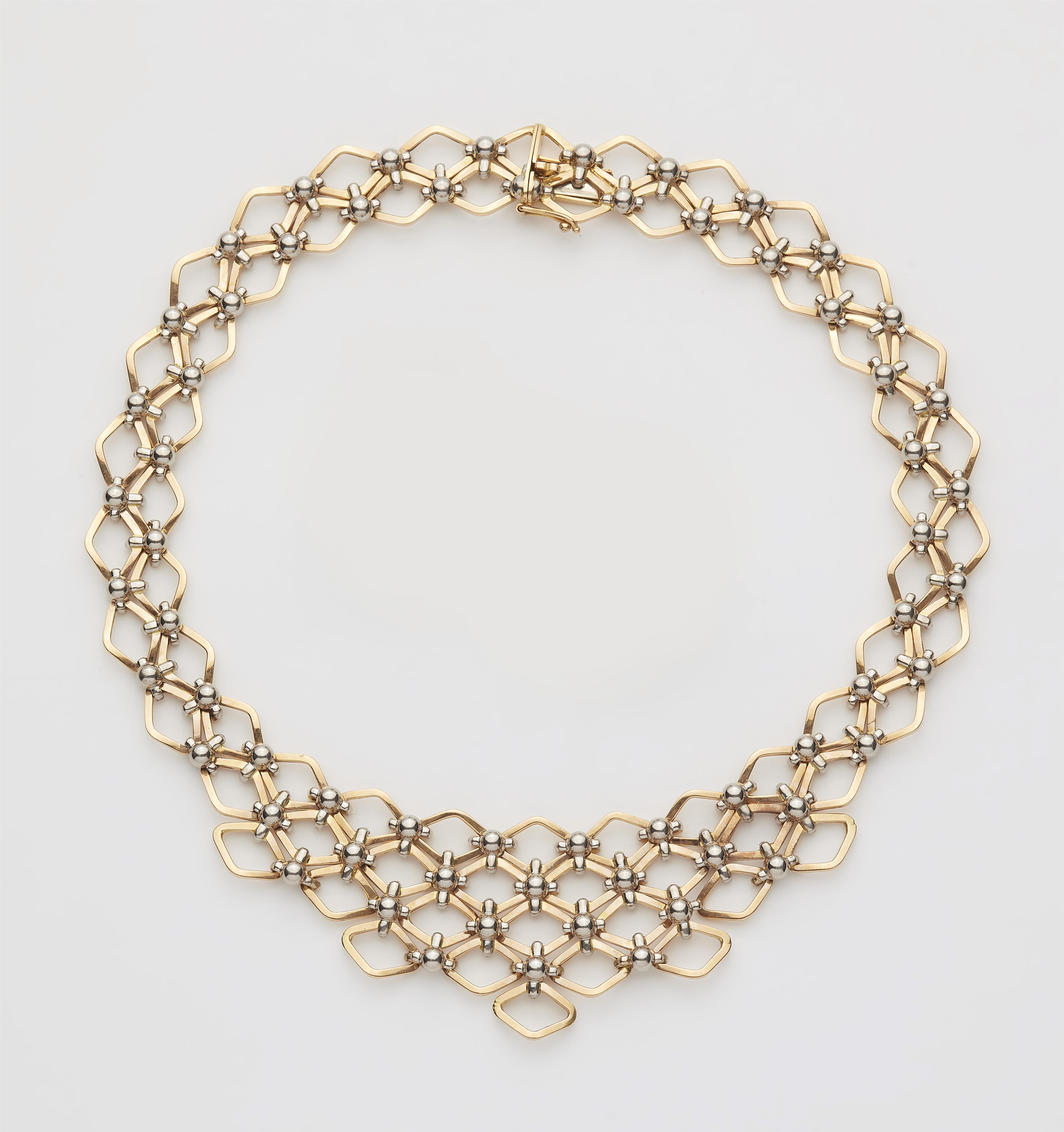 A German 18k bicolour collar necklace. - image-1