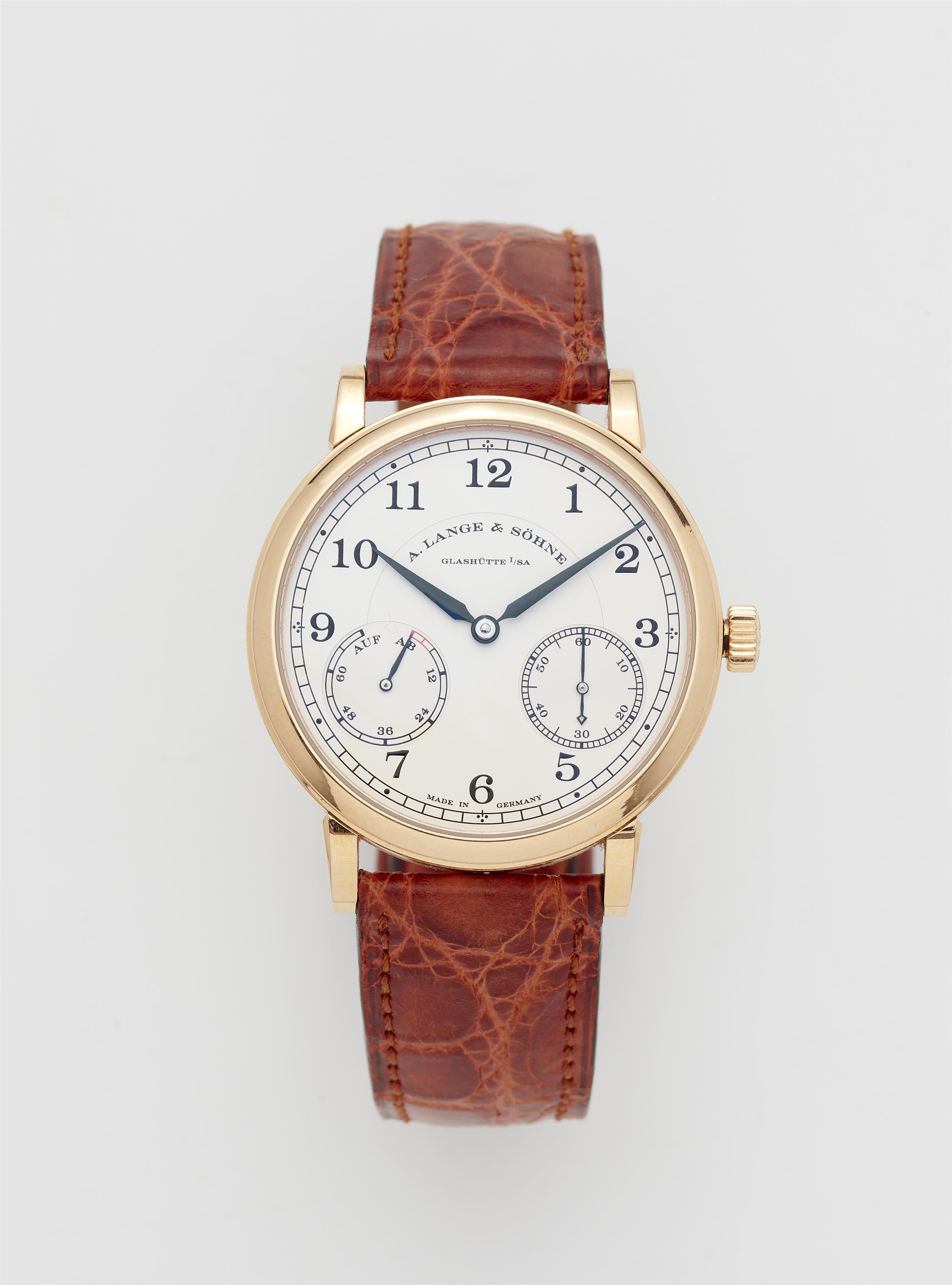 An 18k rose gold manual winding A. Lange & Söhne 1815 Up/Down gentleman´s wristwatch - image-1