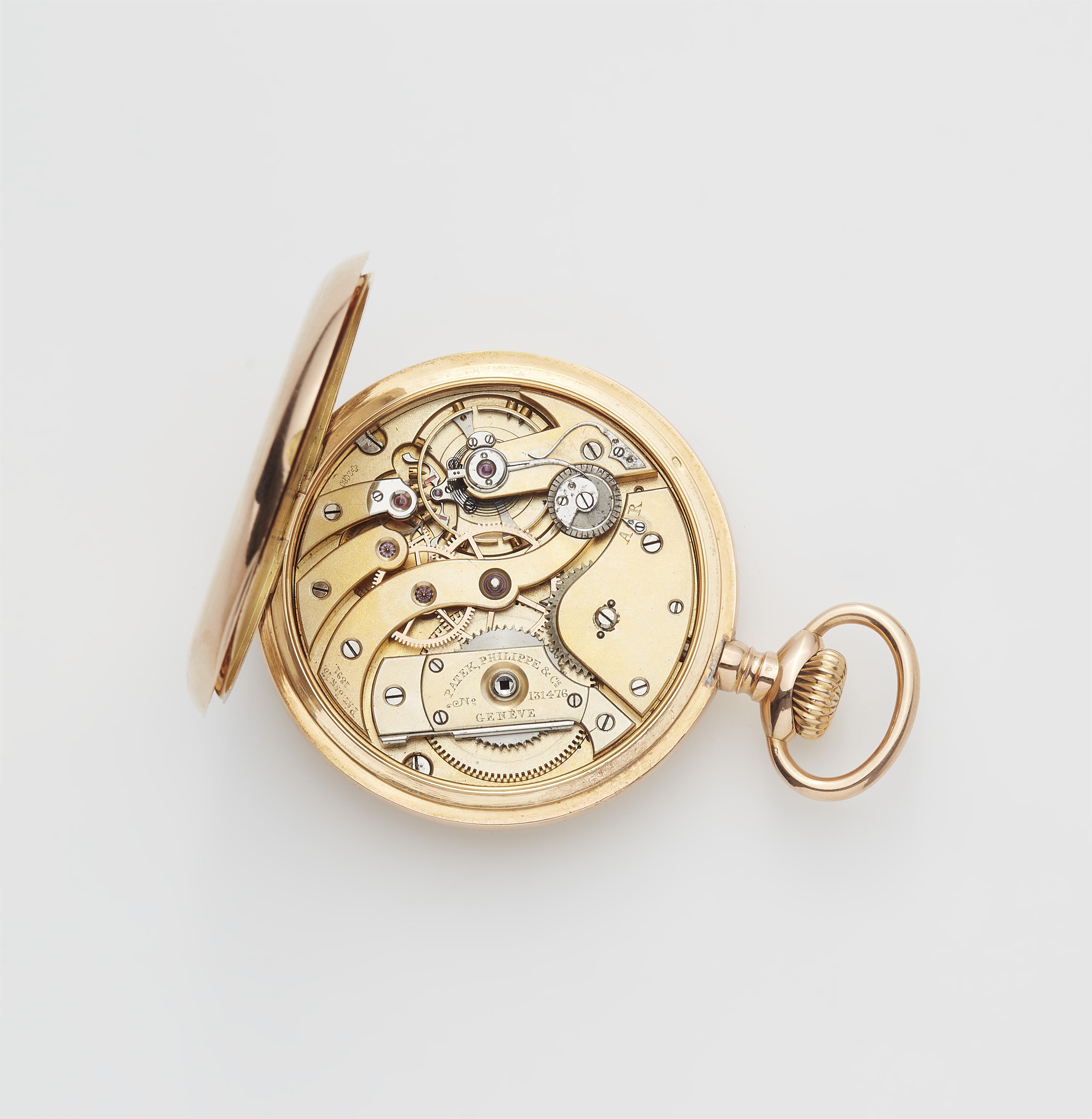 An 18k rose gold Patek Philippe Lepine pocket watch with extract form the archives. - image-2