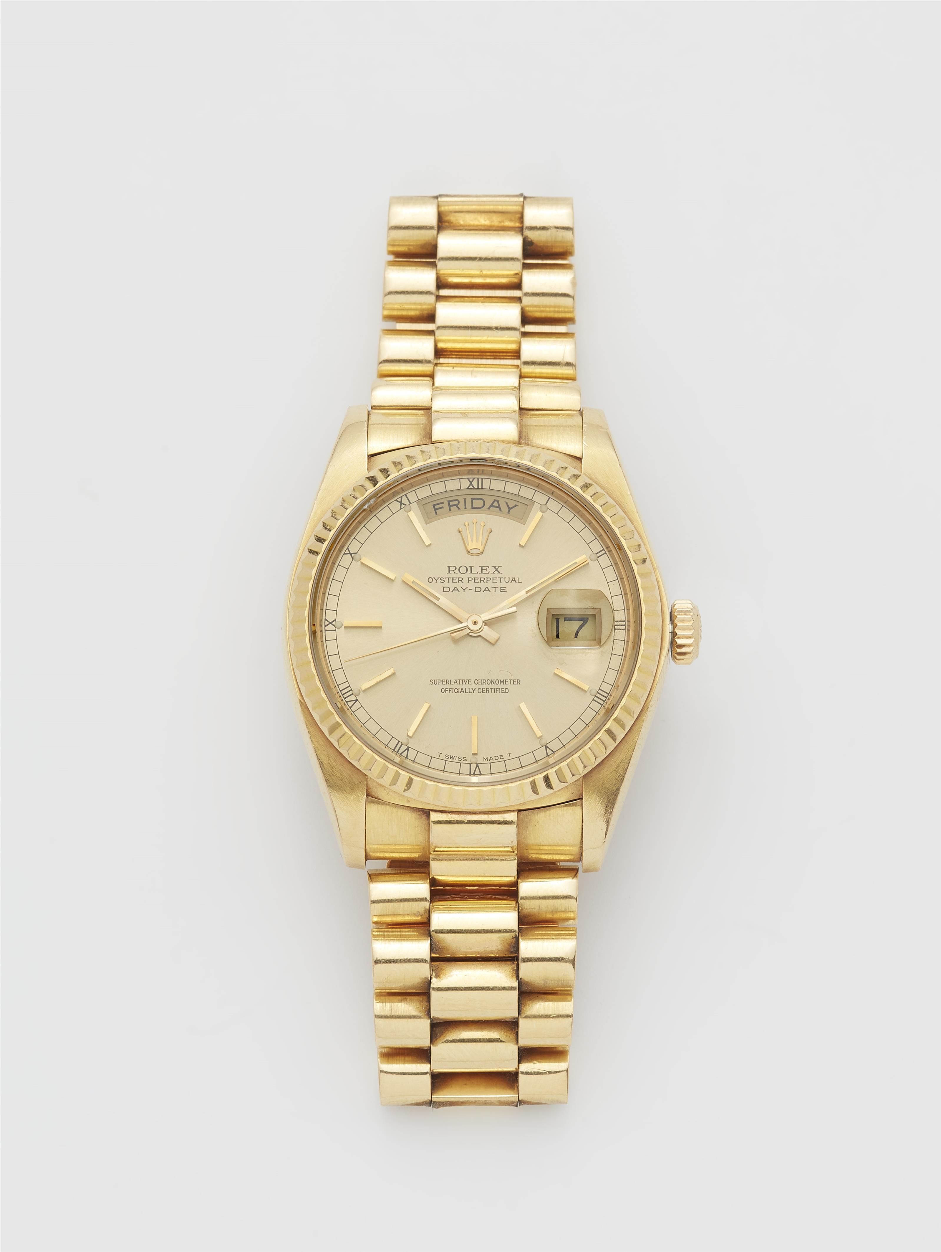 An 18k yellow gold Rolex day date gentleman´s wristwatch. - image-1