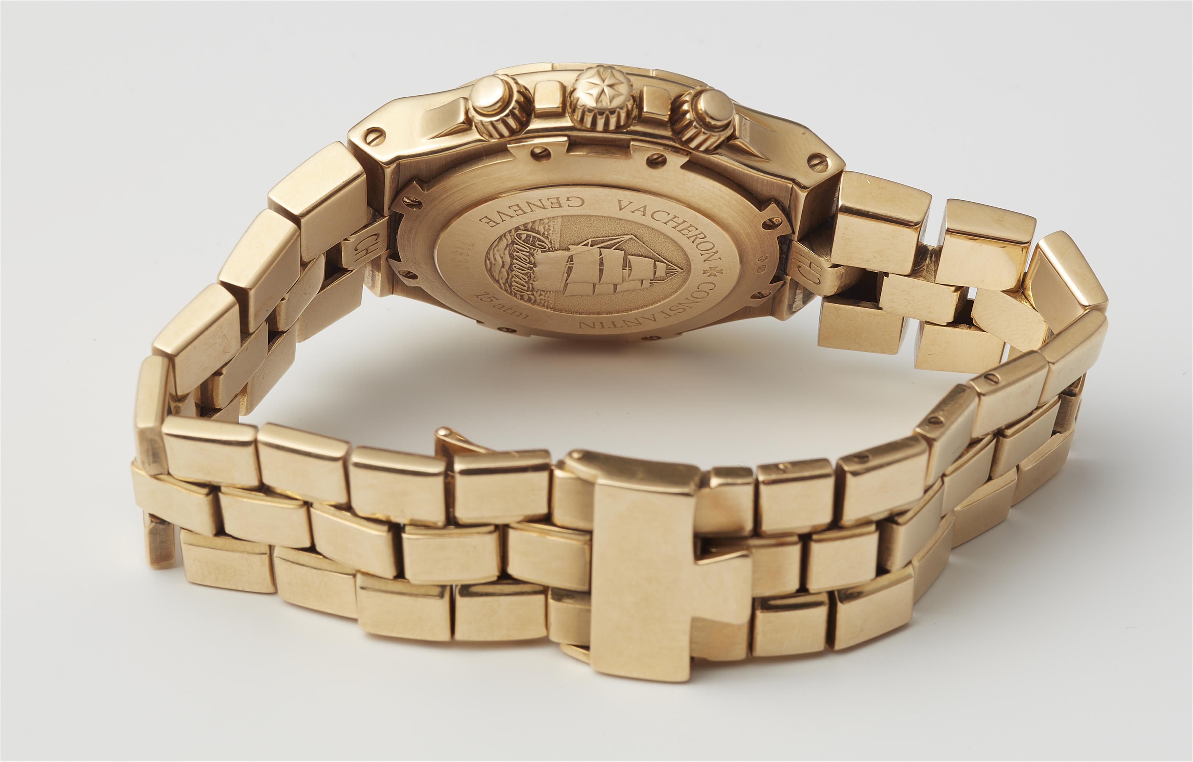 An 18k yellow gold Vacheron Constantin chronograph gentleman's wristwatch. - image-3