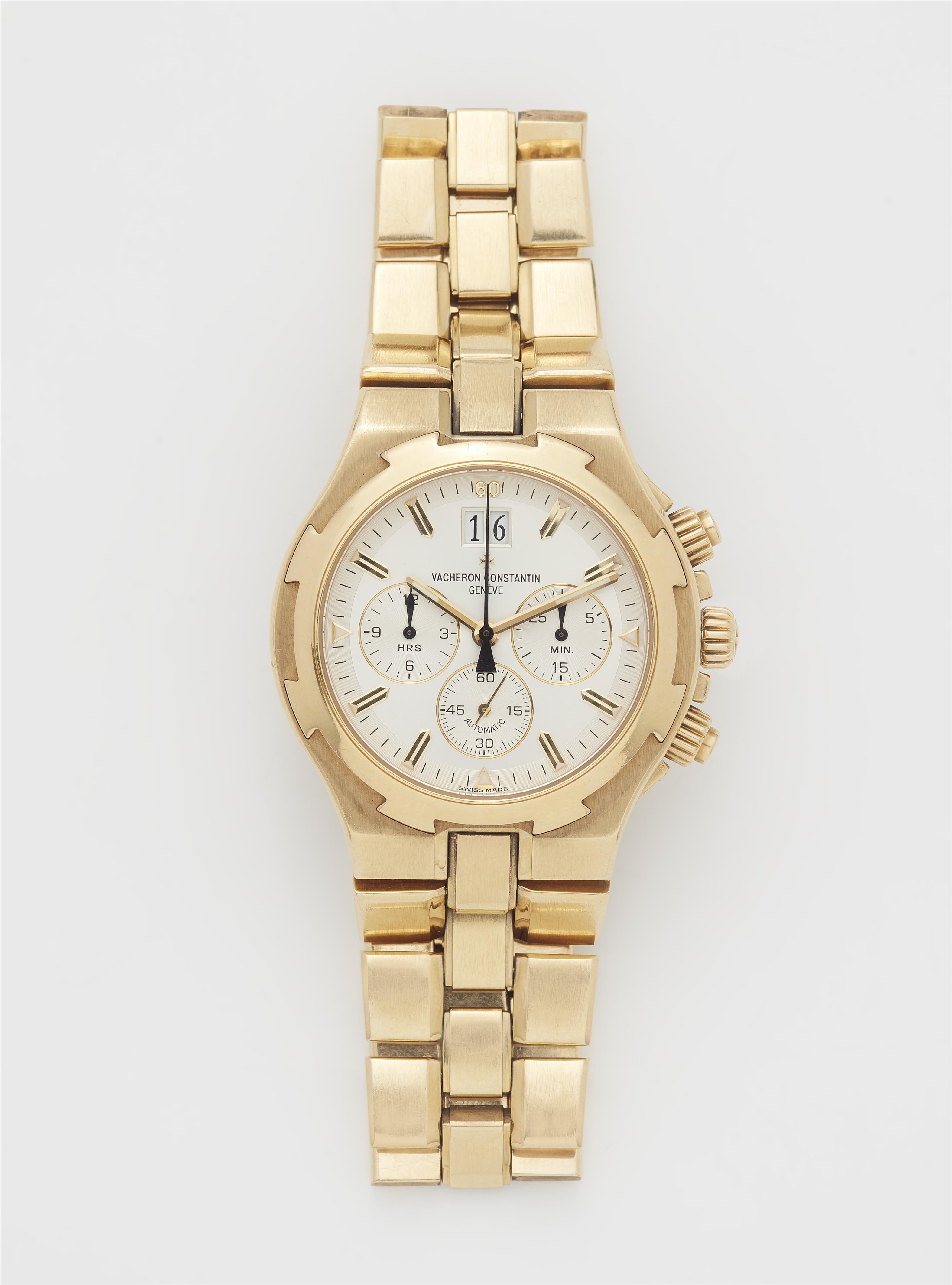 An 18k yellow gold Vacheron Constantin chronograph gentleman's wristwatch. - image-1