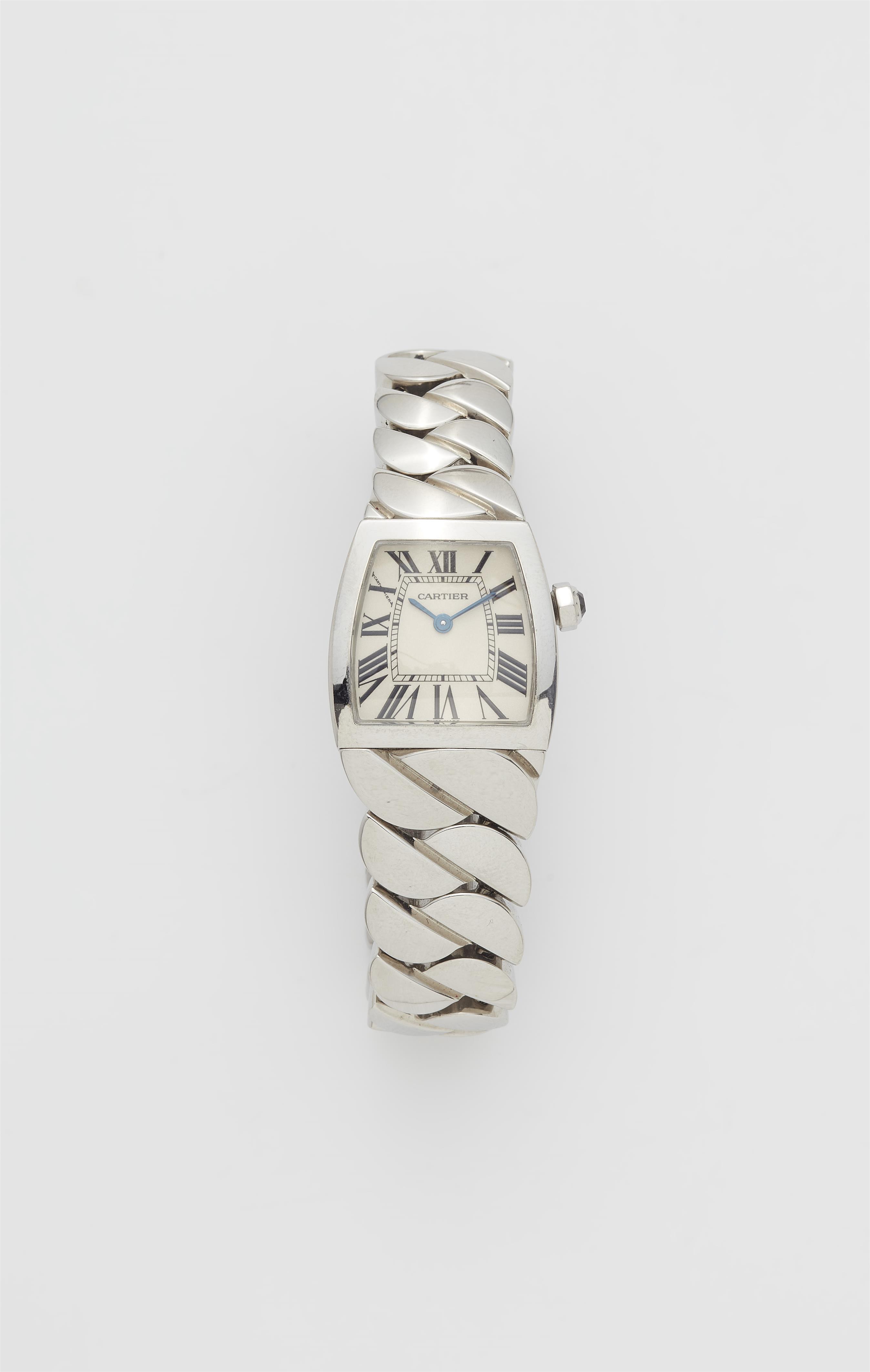 A stainless steel Cartier "La Dona" ladies wristwatch. - image-1