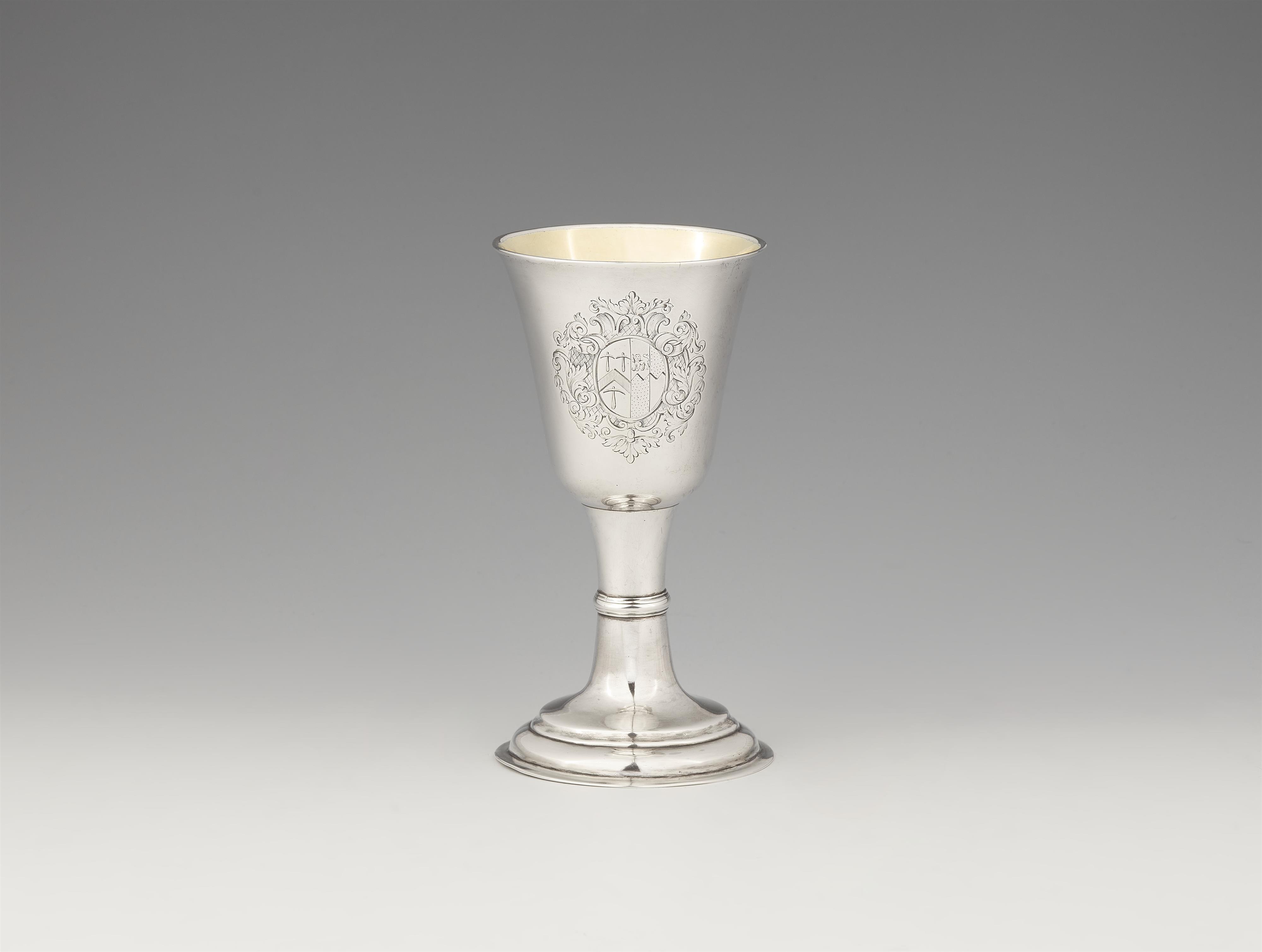 A small George II silver goblet - image-1